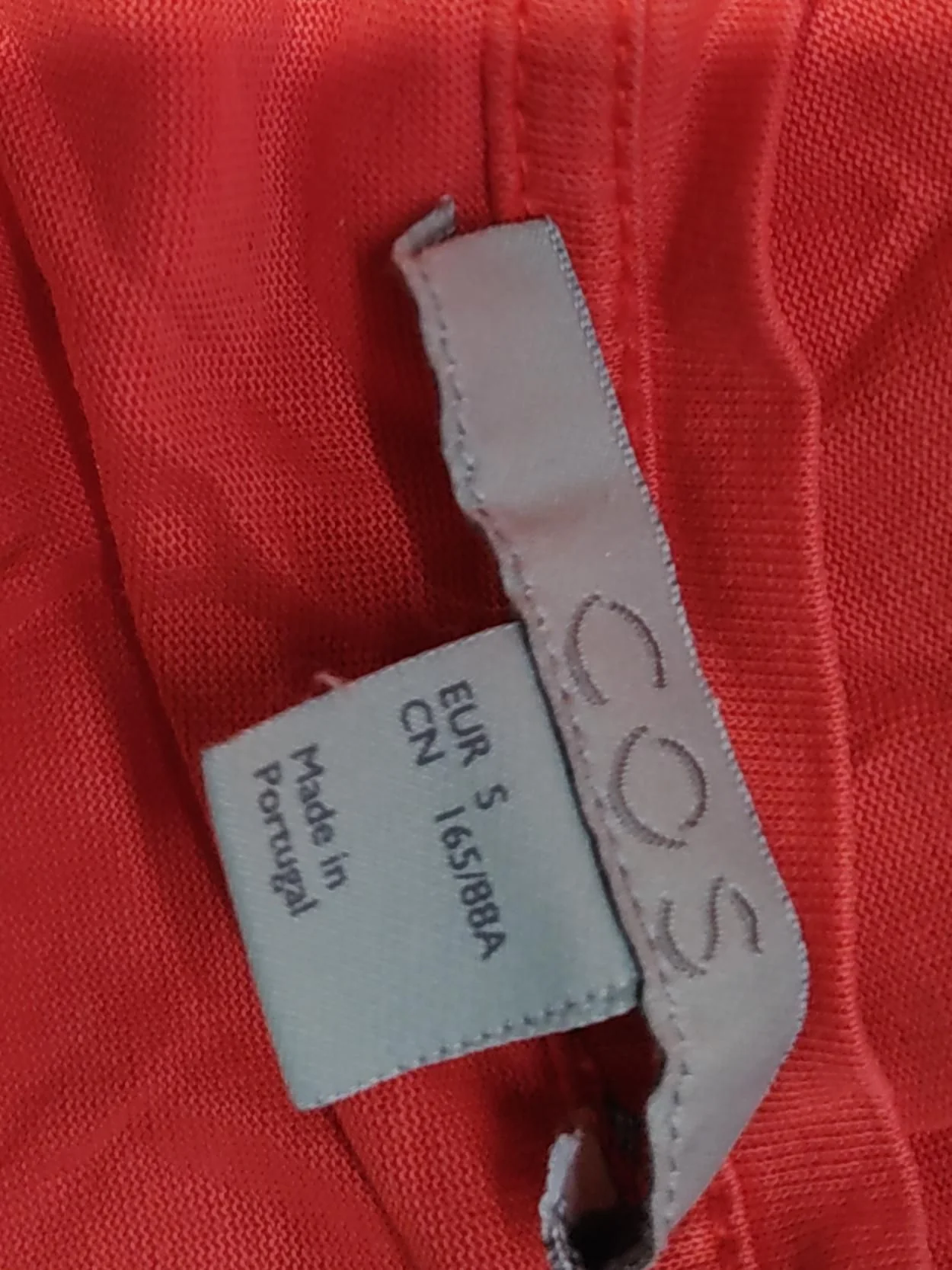 COS Women's T-Shirt S Red Lyocell Modal with Cotton Basic - Image 6