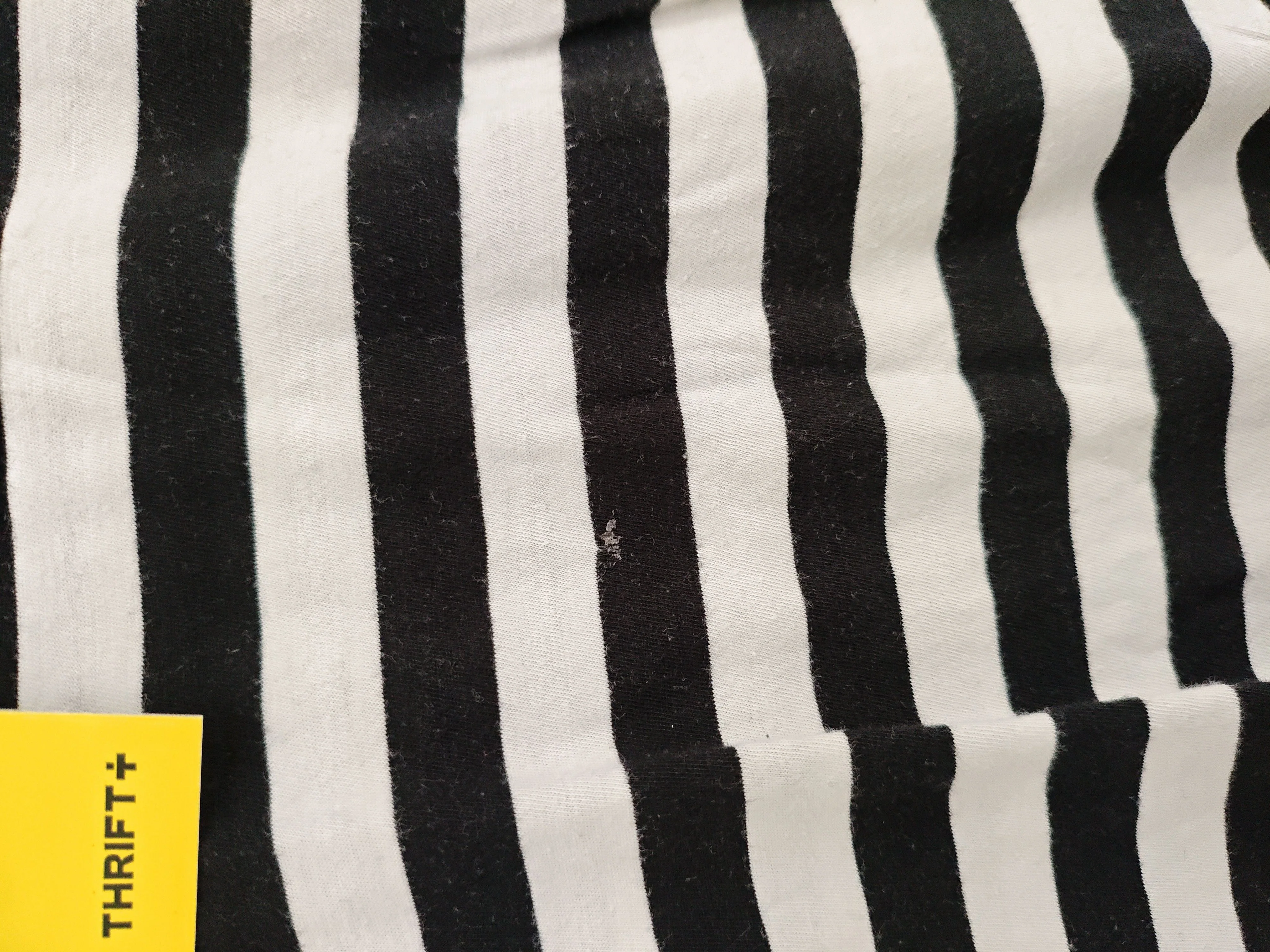 COS Women's Top M Black Striped 100% Cotton Long Sleeve Crew Neck Basic - Image 5