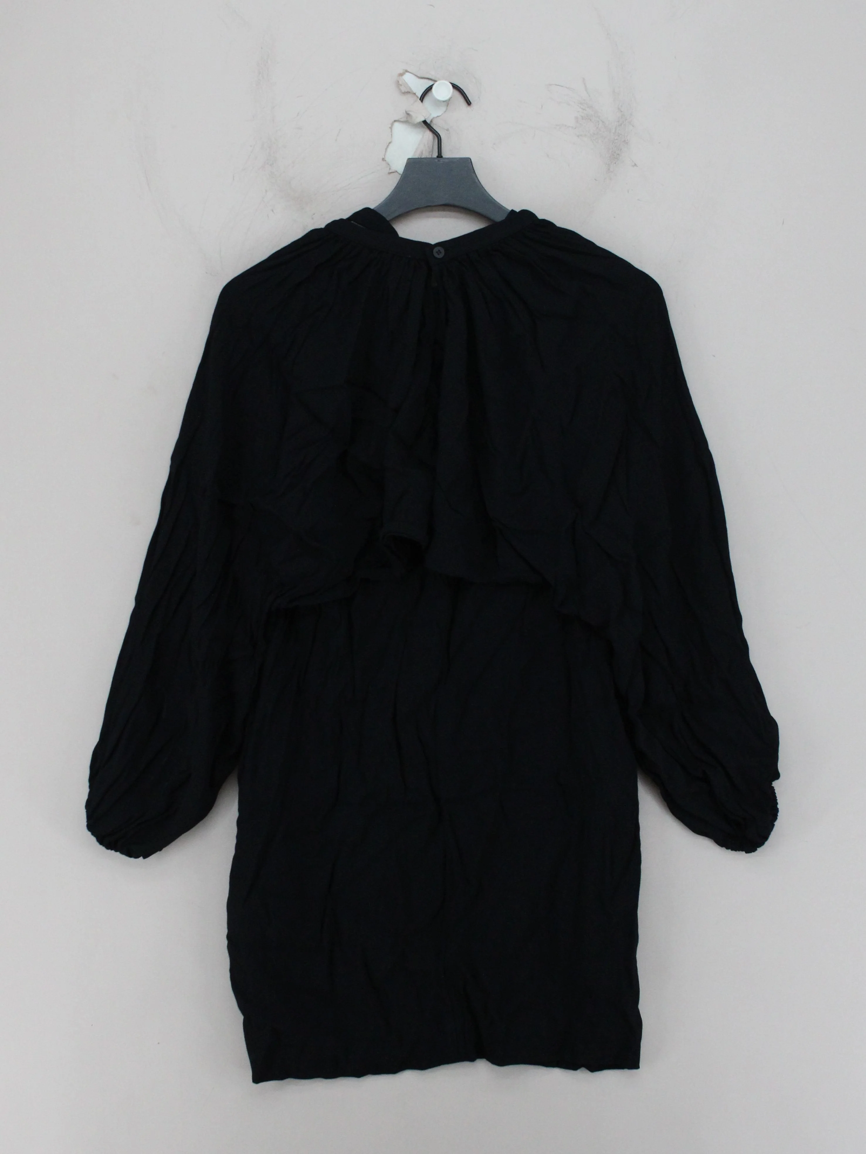 COS Women's Top M Black Viscose with Elastane Long Sleeve Round Neck Basic - Image 2