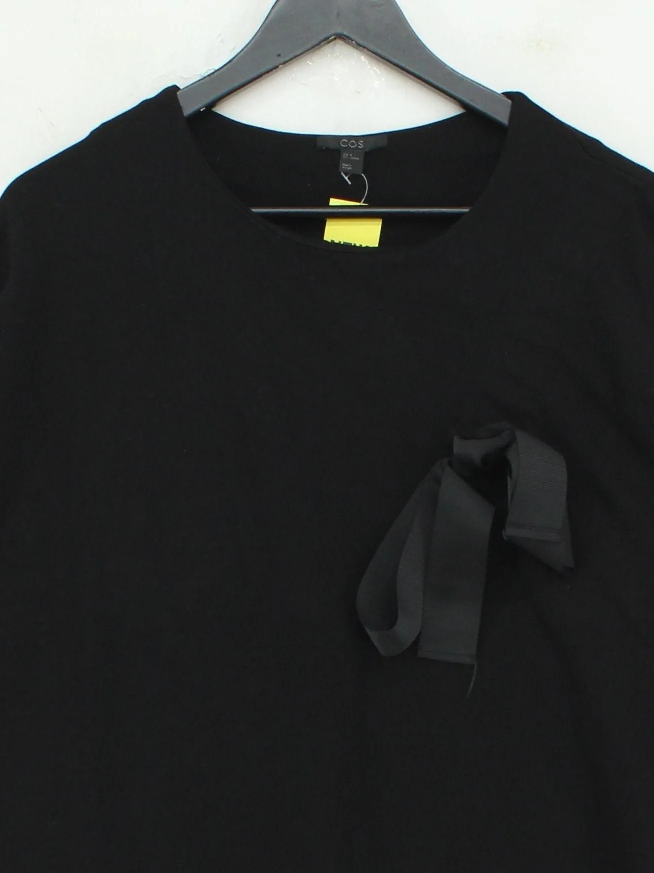COS Women's Top M Black Viscose with Polyamide, Elastane Basic - Image 3