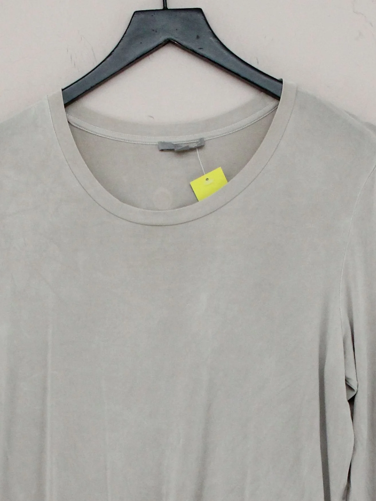 COS Women's Top M Grey Other with Elastane Long Sleeve Round Neck Basic - Image 3