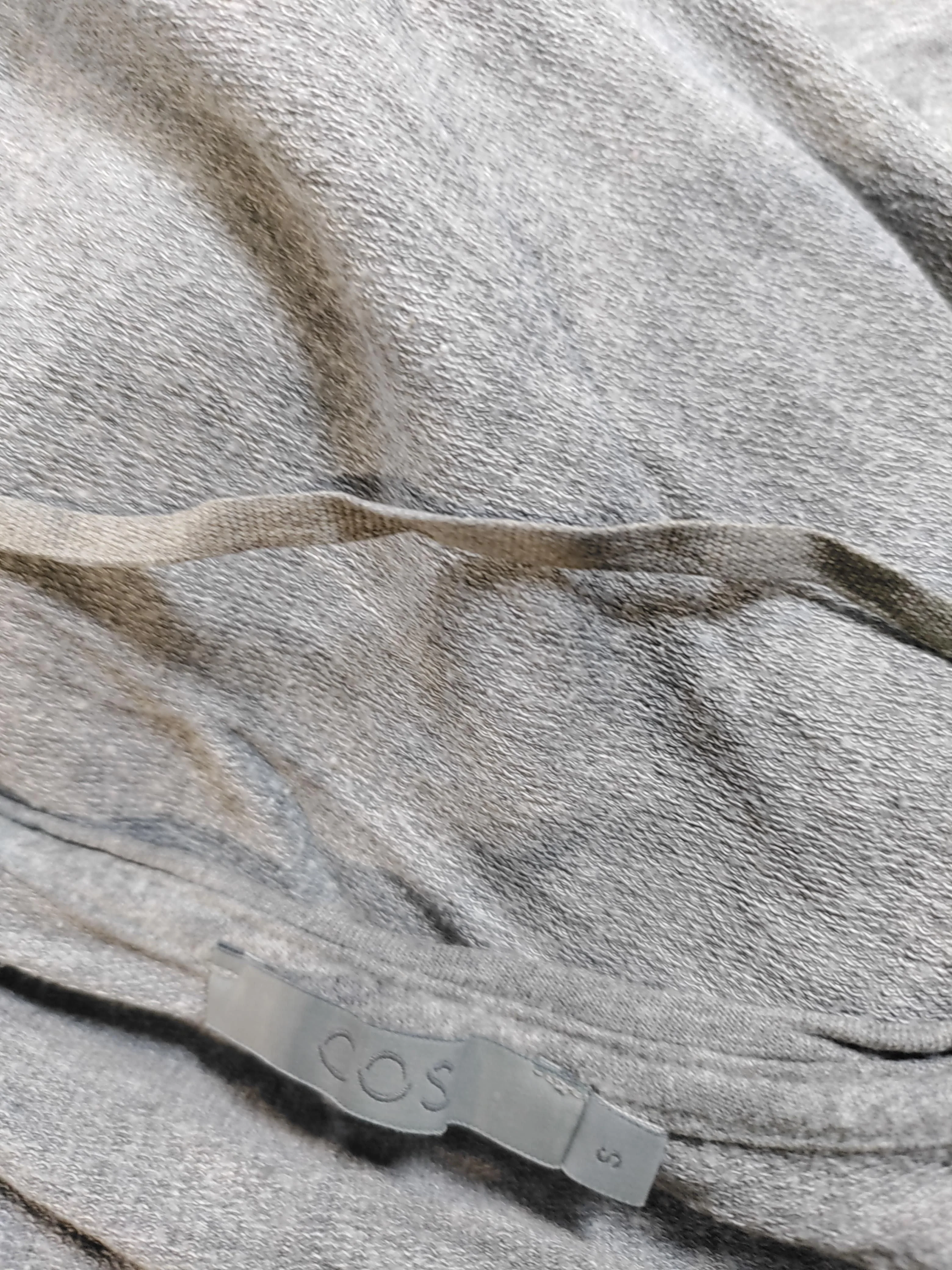 COS Women's Top S Grey 100% Viscose Short Sleeve V-Neck Basic - Image 7