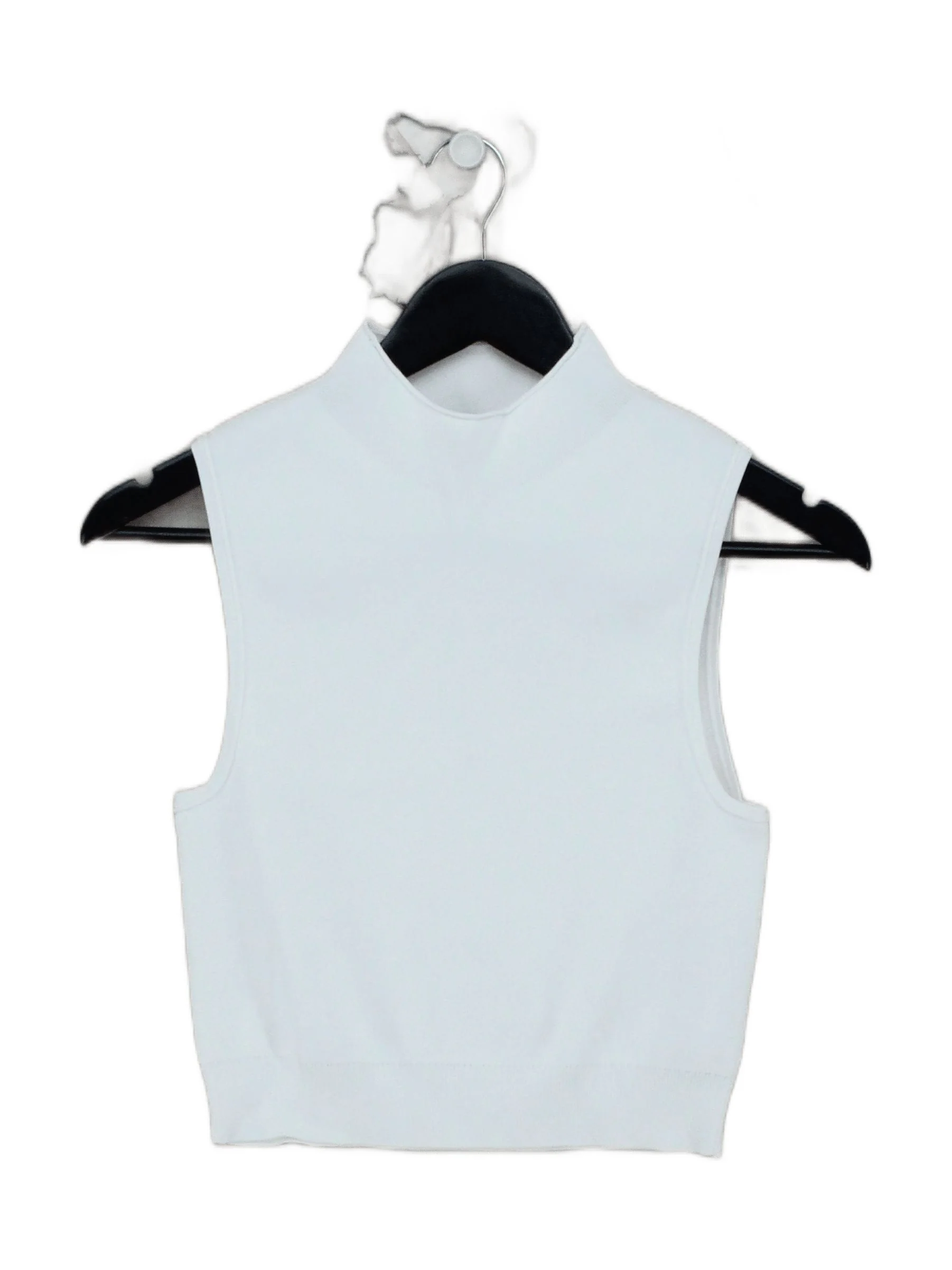 COS Women's Top S White Viscose with Polyamide, Elastane Cropped