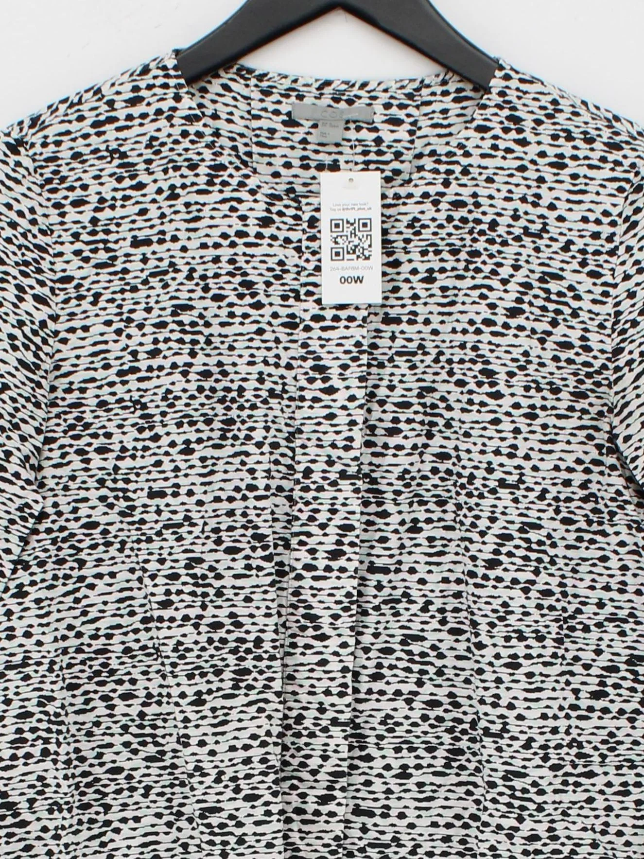 COS Women's Top UK 8 Multi 100% Cotton 3/4 Sleeve Round Neck Basic - Image 3