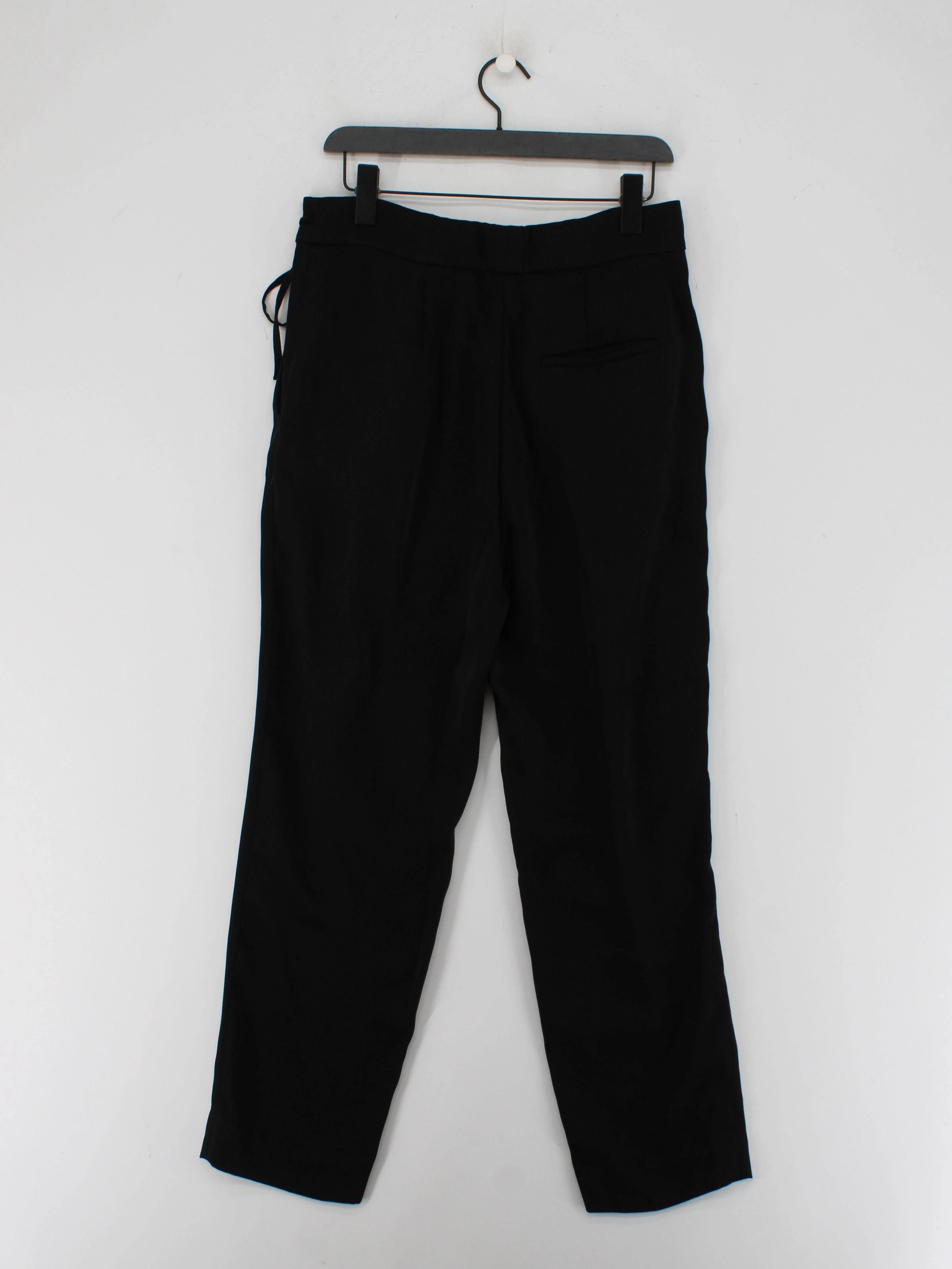 COS Women's Trousers UK 12 Black Polyester with Cotton Wide-Leg Chino - Image 2