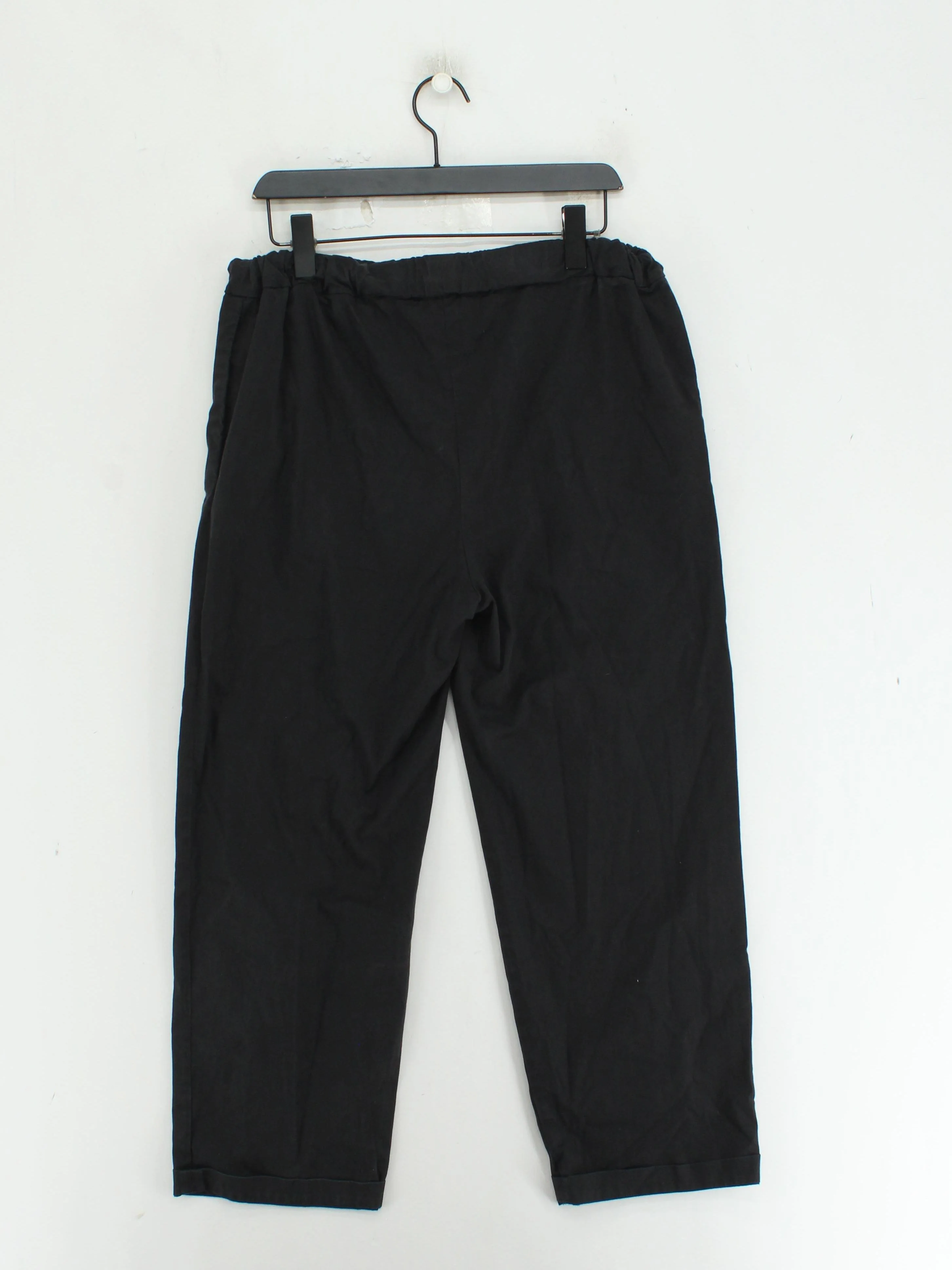 COS Women's Trousers UK 14 Black Cotton with Lyocell Modal, Elastane Cropped - Image 2
