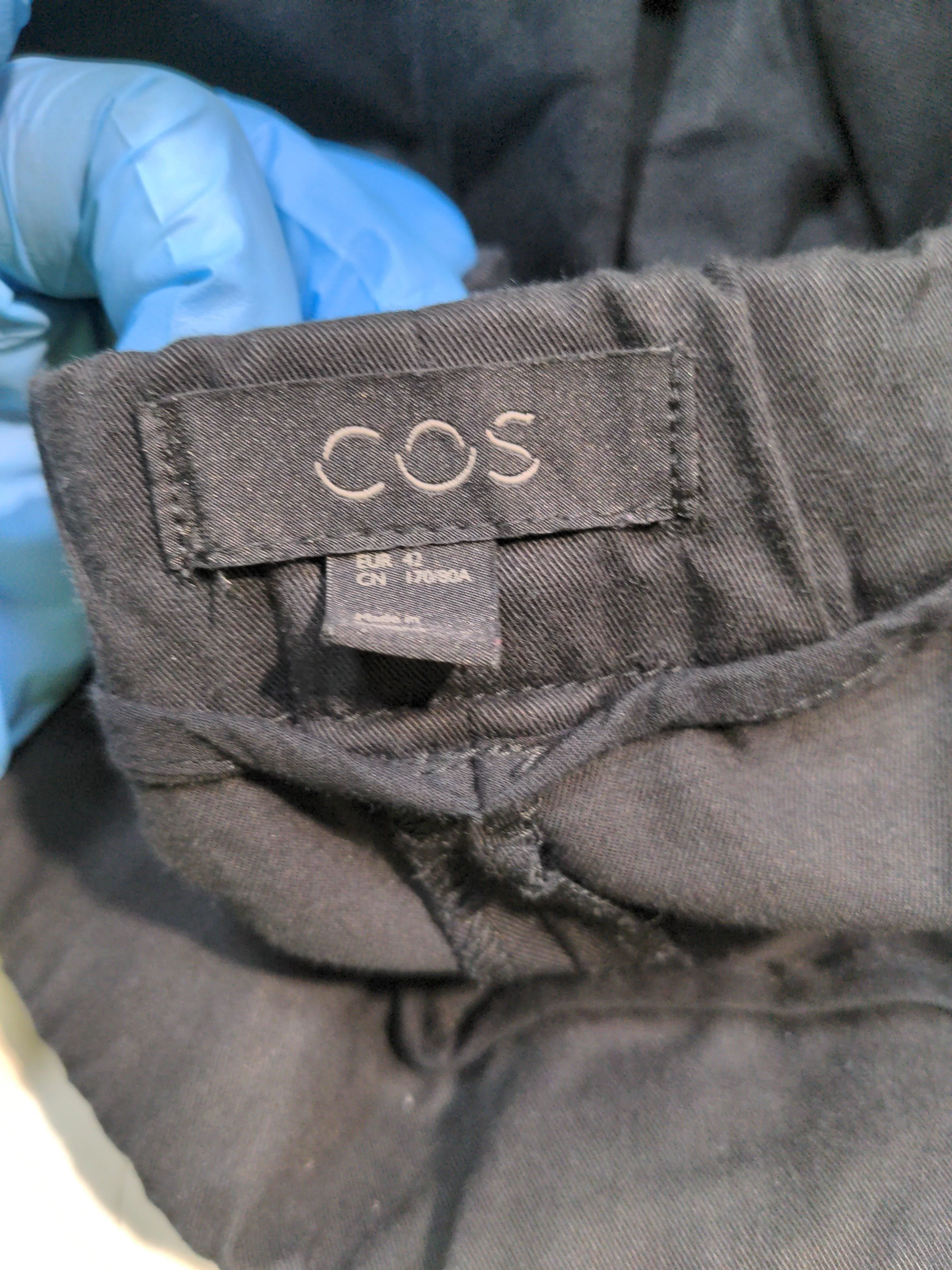 COS Women's Trousers UK 14 Black Cotton with Lyocell Modal, Elastane Cropped - Image 6