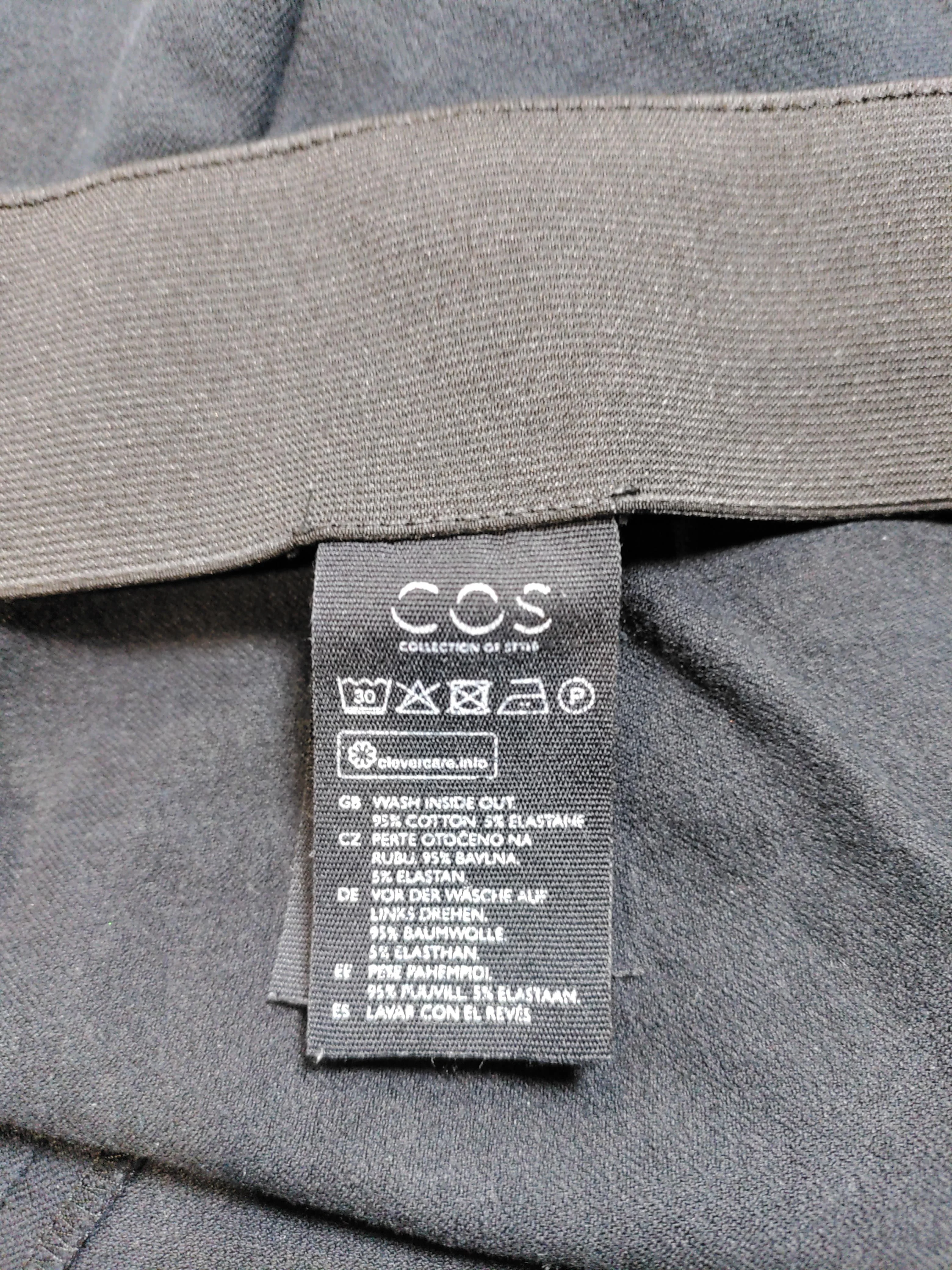 COS Women's Trousers UK 8 Black Cotton with Elastane Tapered Cropped - Image 6