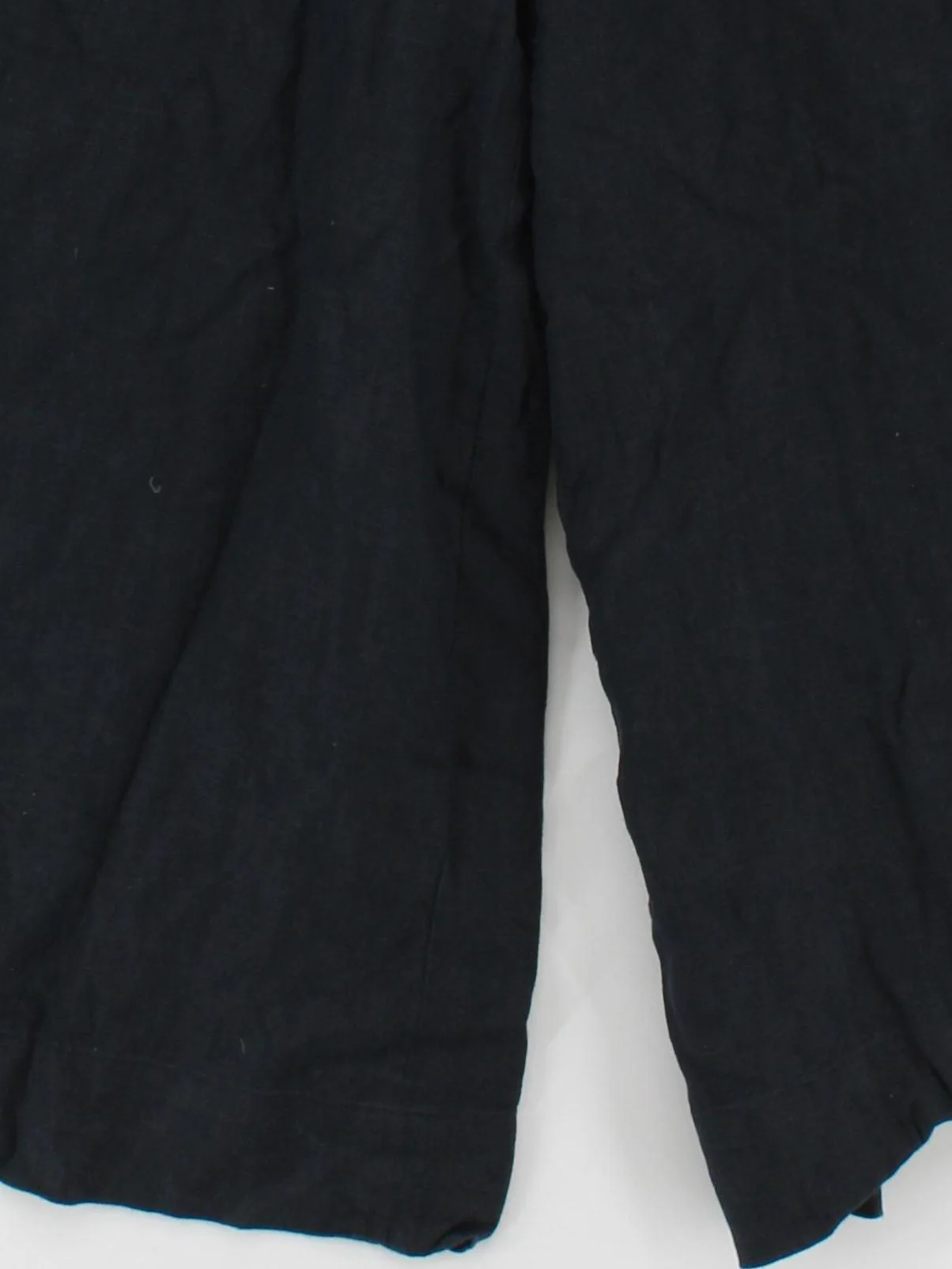 COS Women's Trousers UK 8 Blue 100% Linen Wide-Leg Cropped - Image 4