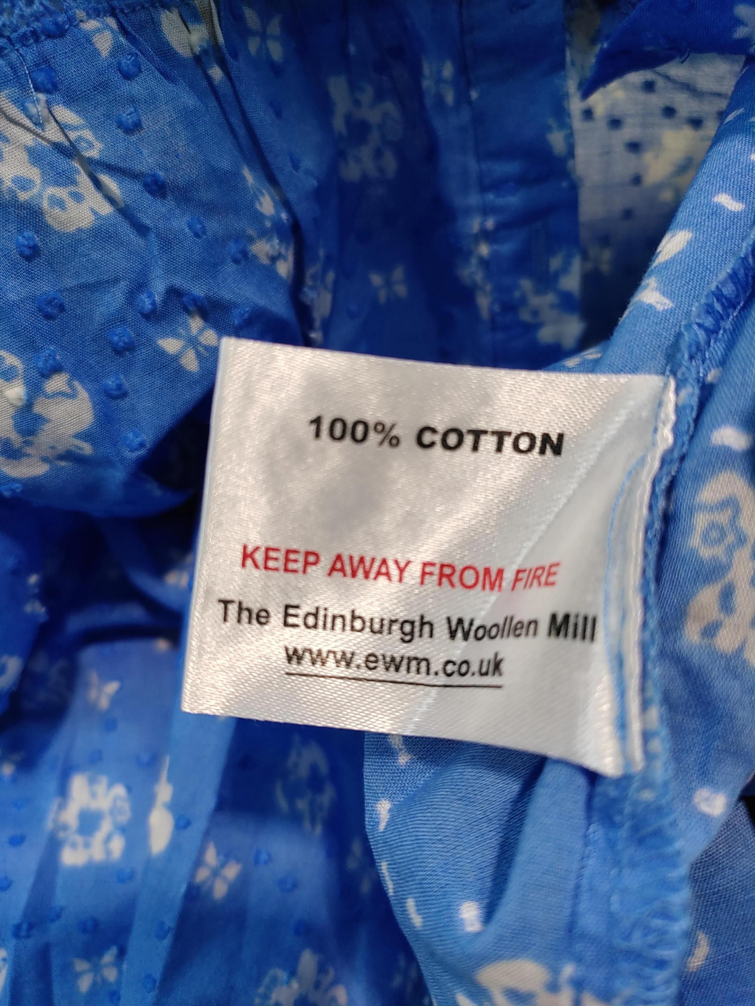 Country Rose Women's Blouse UK 16 Blue 100% Cotton Basic - Image 6