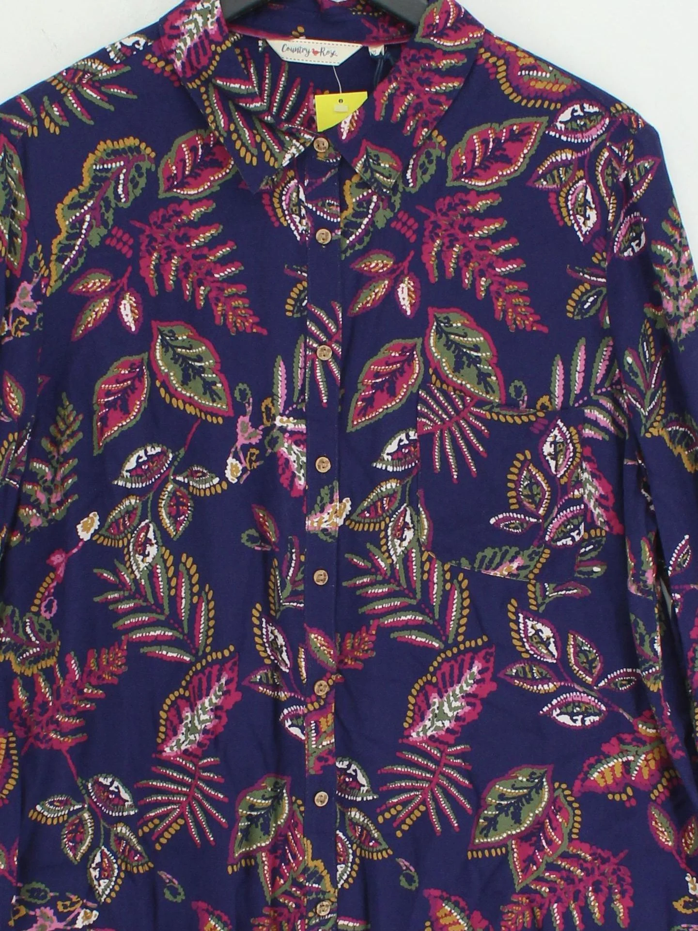 Country Rose Women's Shirt UK 8 Blue 100% Viscose Basic - Image 3