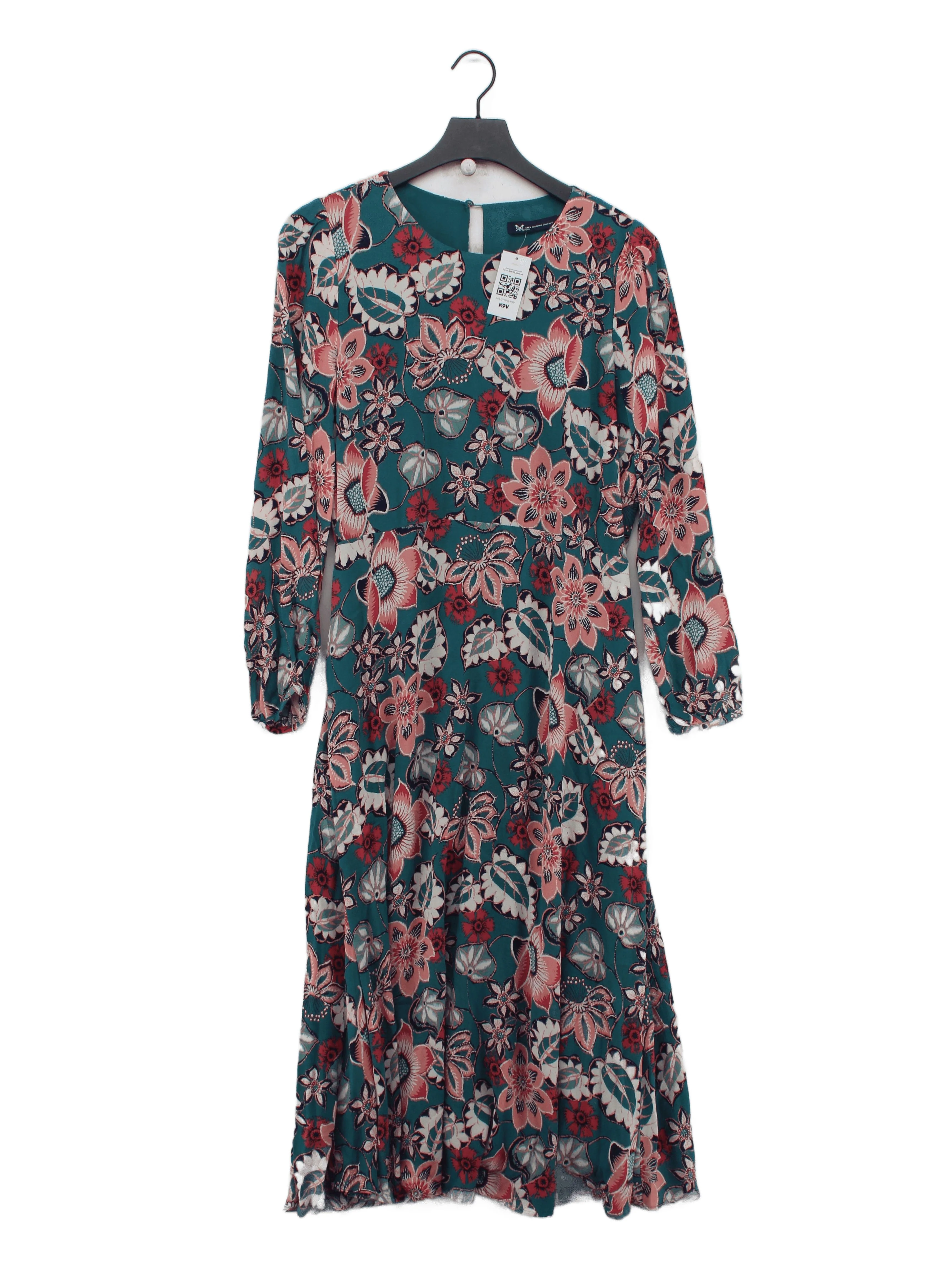 Crew Clothing Company A-Line Midi Dress UK12 in Green
