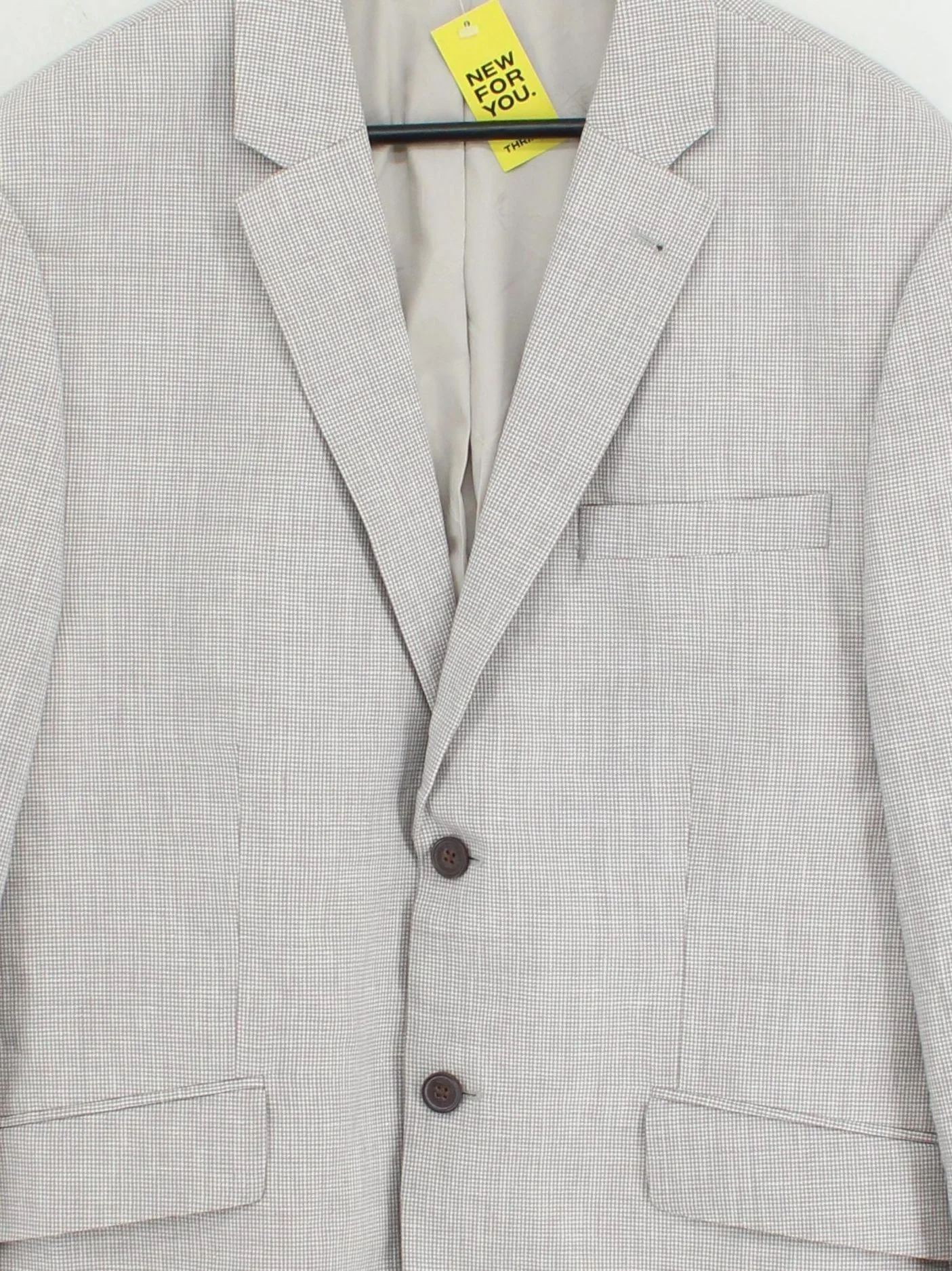 Crew Clothing Company Men's Blazer Chest: 46 in Tan Linen - Image 3