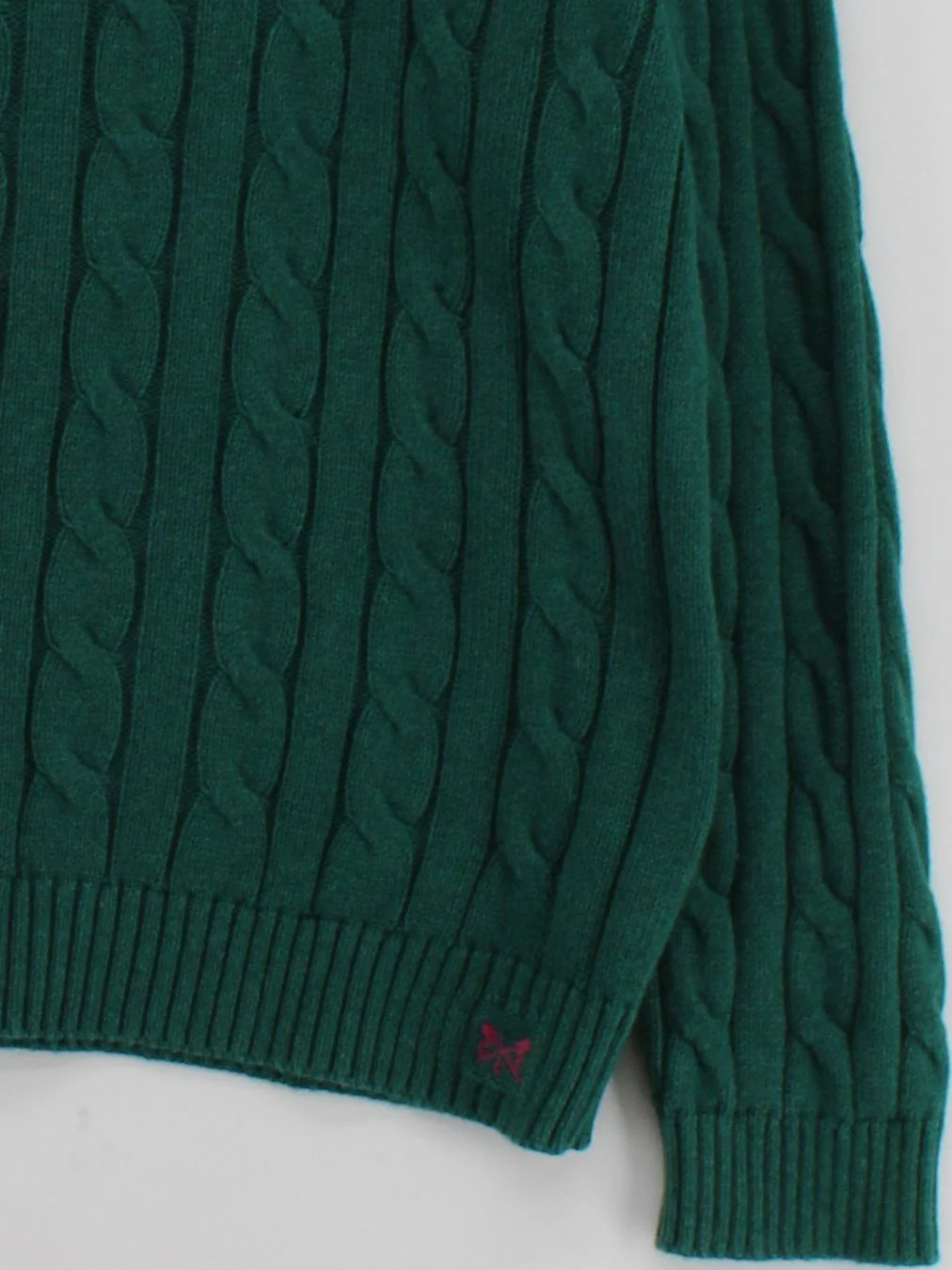 Crew Clothing Company Men's Jumper Chest: 16 in Green Wool - Image 4
