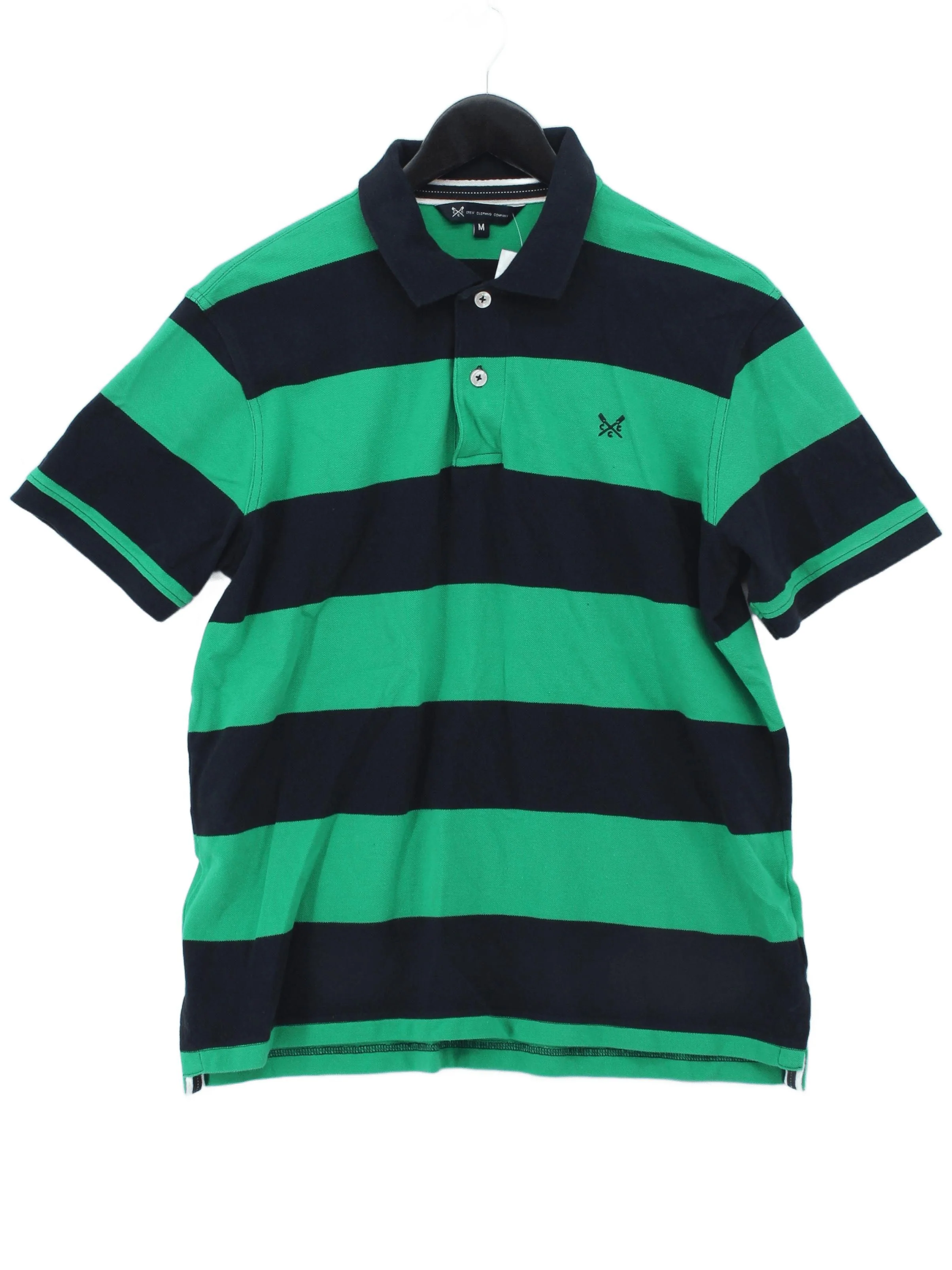 Crew Clothing Company Men's Polo M Multi Striped 100% Cotton Basic