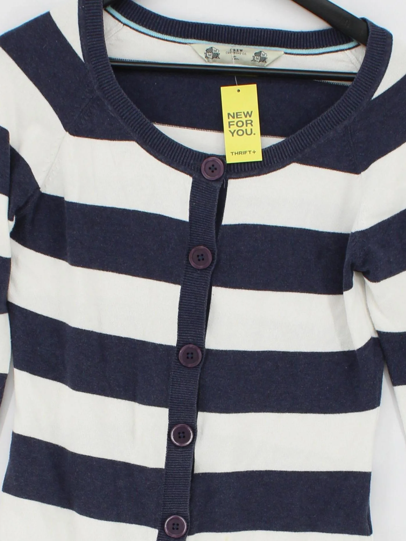 Crew Clothing Company Women's Cardigan UK 10 Blue 100% Cotton Cardigan - Image 3