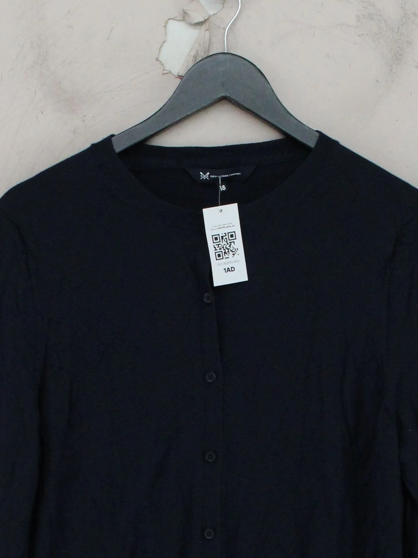 Crew Clothing Company Women's Cardigan UK 18 Blue 100% Wool Round Neck Cardigan - Image 3