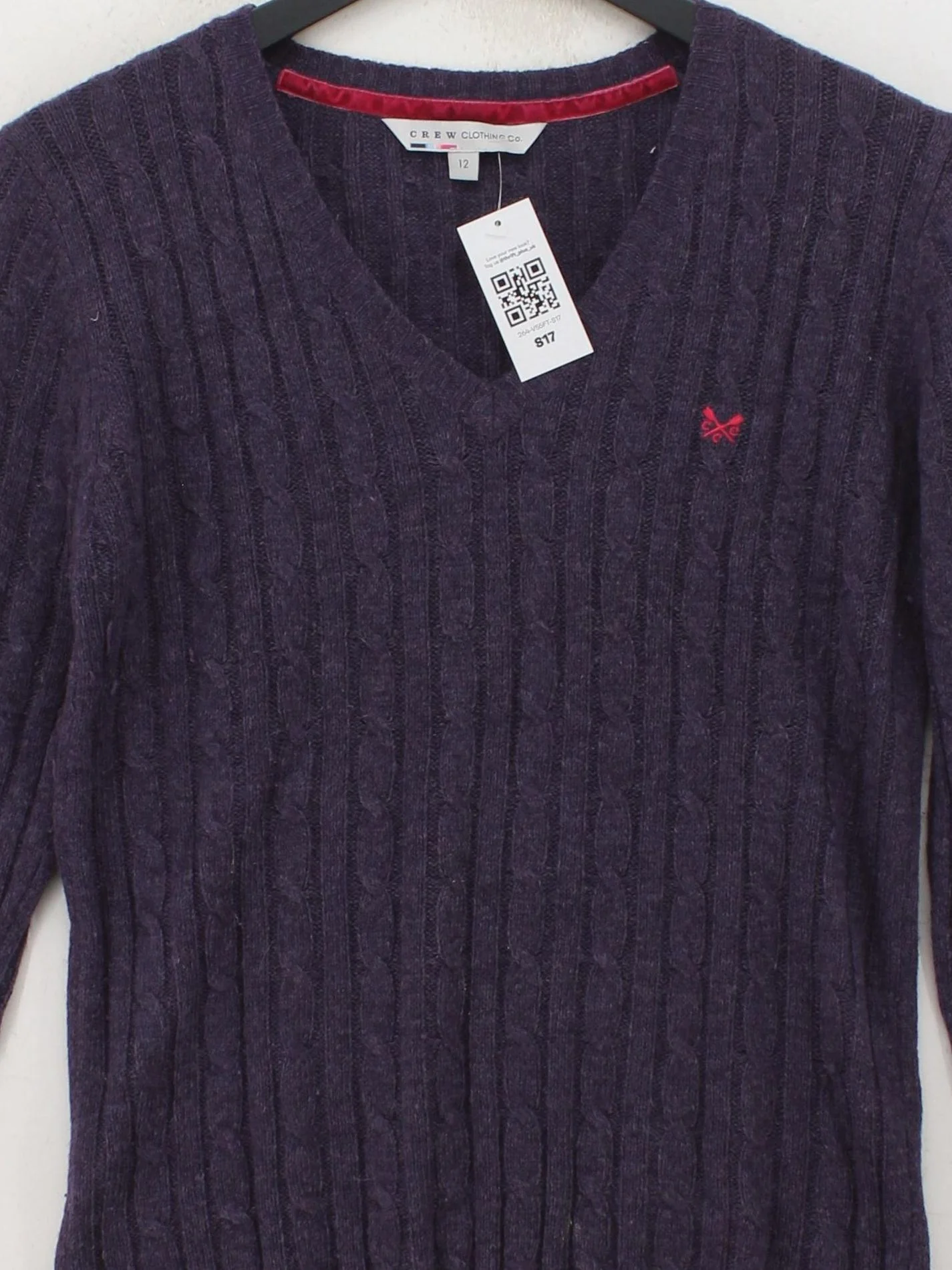 Crew Clothing Company Women's Jumper UK 12 Purple Acrylic - Image 3