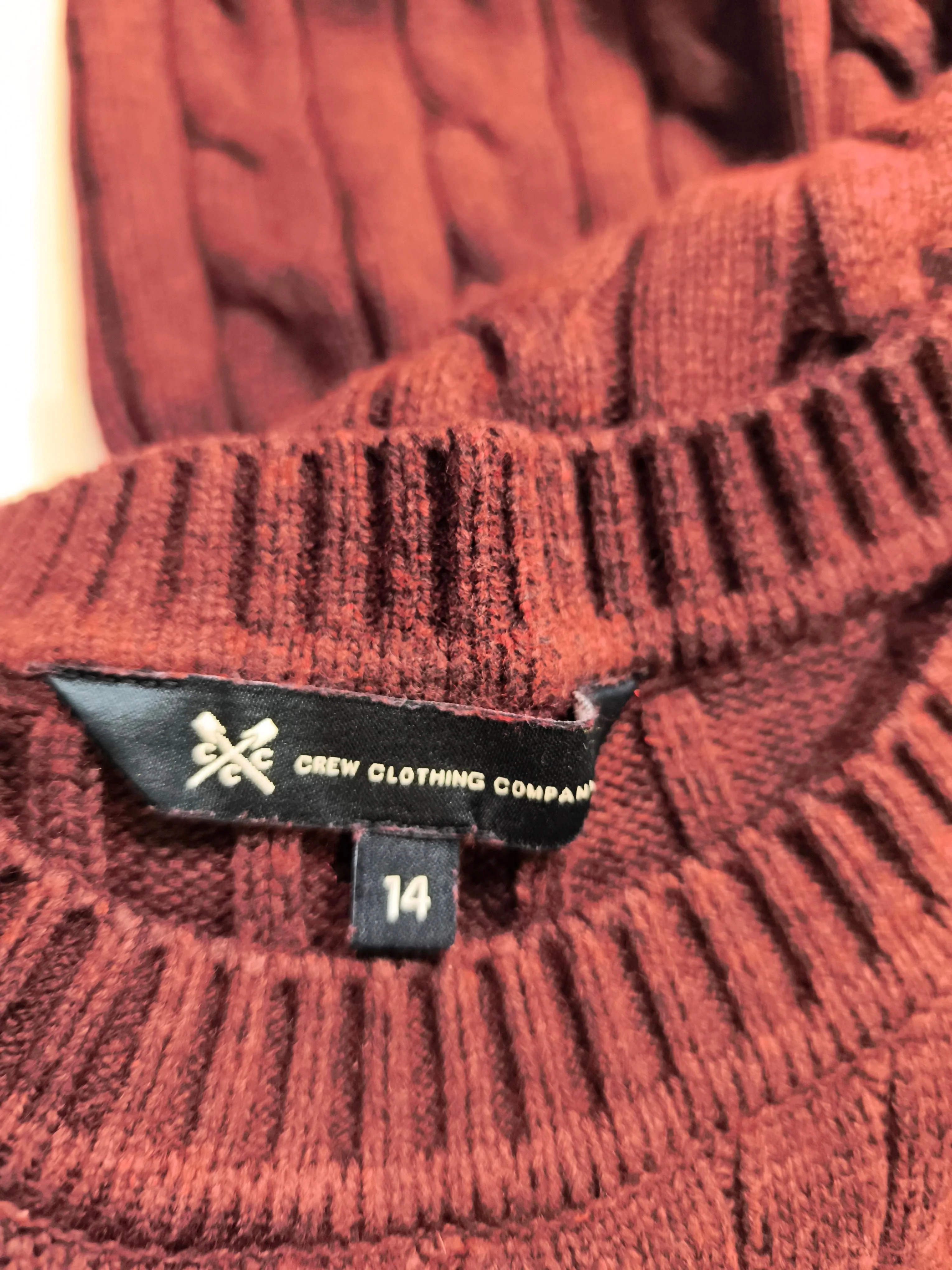 Crew Clothing Company Women's Jumper UK 14 Red Cotton with Cashmere Pullover - Image 5