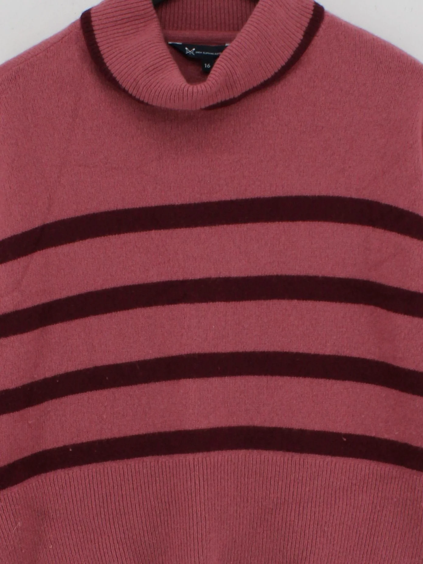 Crew Clothing Company Women's Jumper UK 16 Pink Wool with Nylon Pullover - Image 3