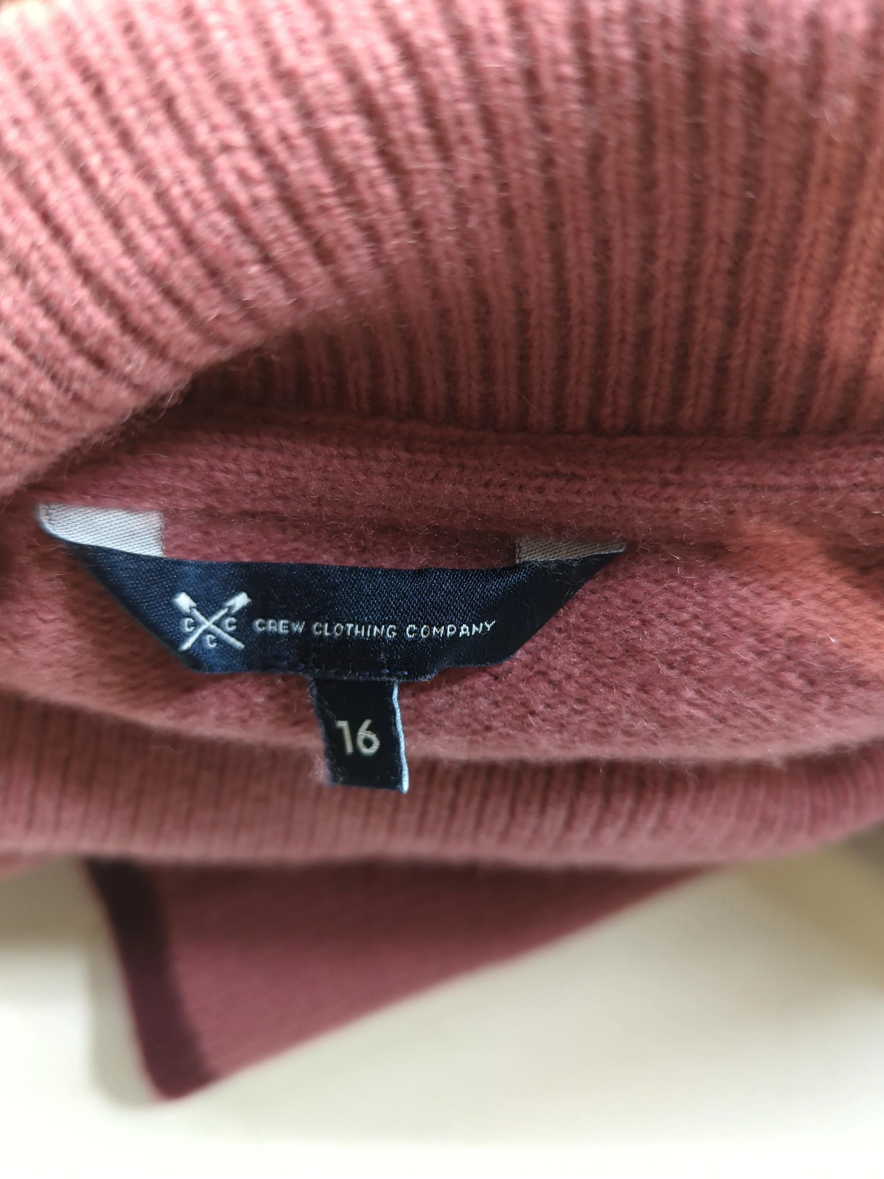 Crew Clothing Company Women's Jumper UK 16 Pink Wool with Nylon Pullover - Image 6