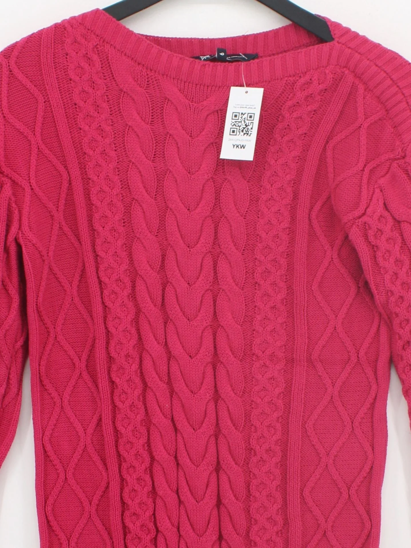 Crew Clothing Company Women's Jumper UK 6 Red 100% Cotton Round Neck Pullover - Image 3