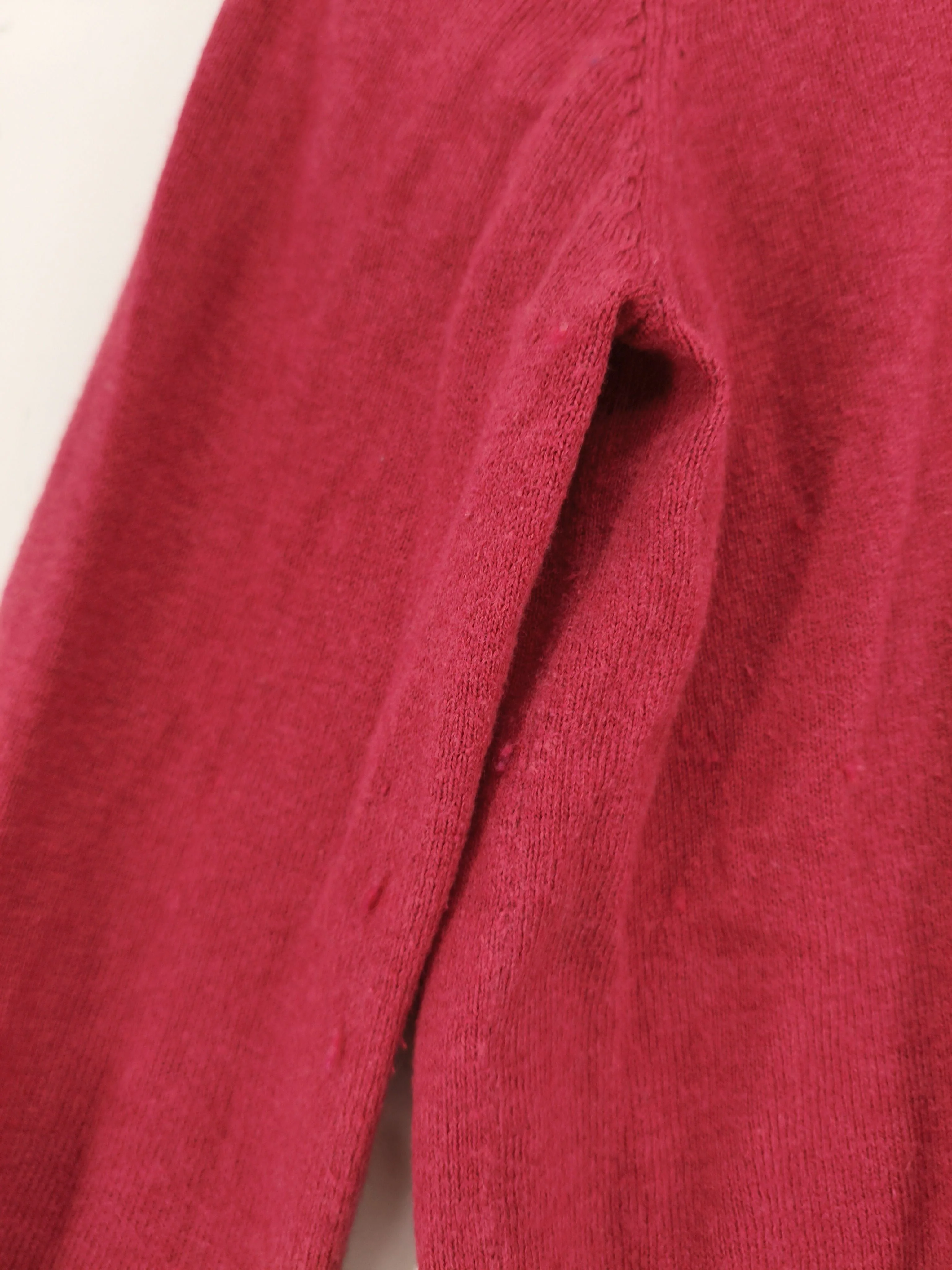 Crew Clothing Company Women's Jumper UK 8 Red Cotton with Cashmere Pullover - Image 5