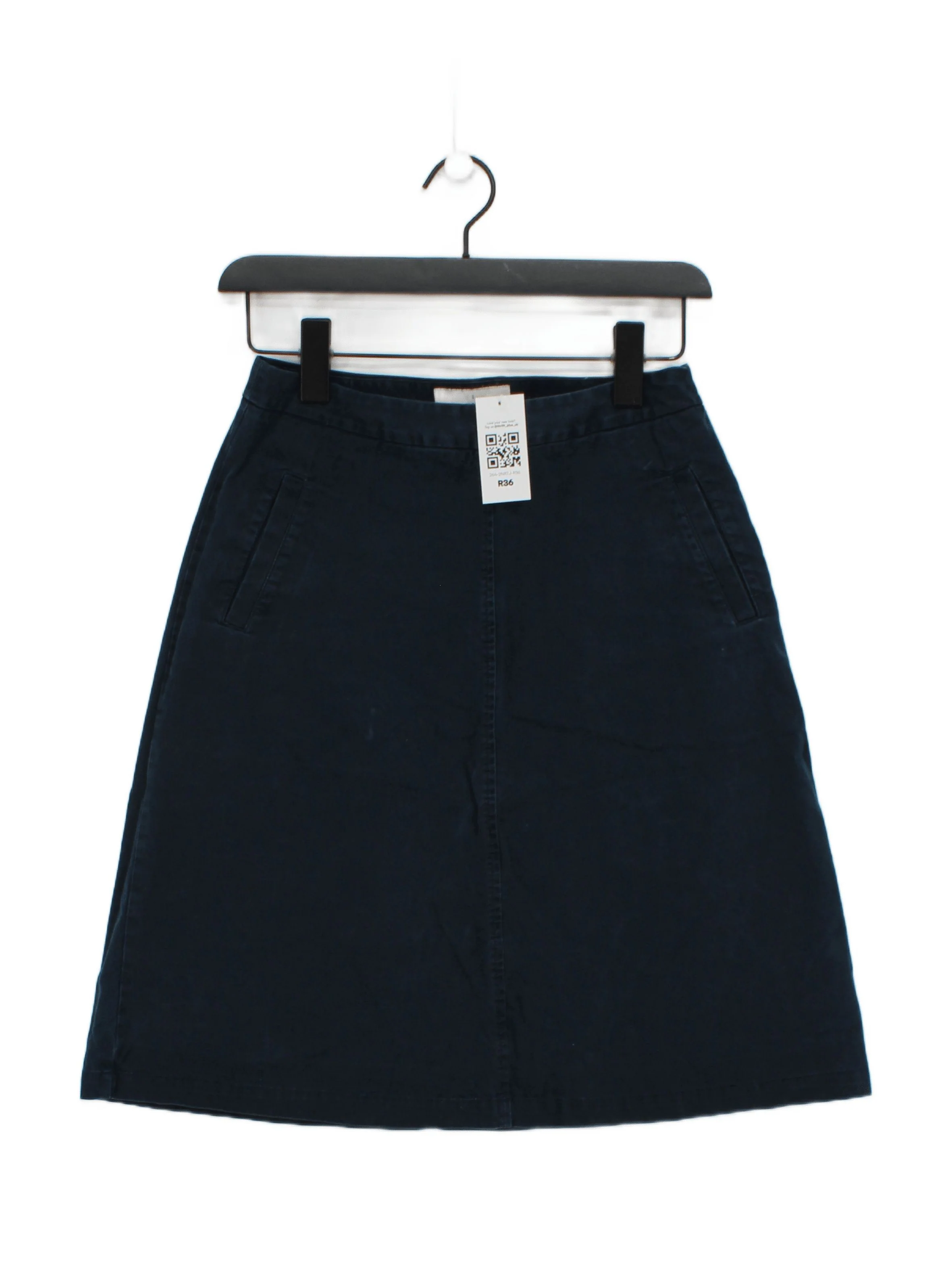 Crew Clothing Company Women's Midi Skirt UK 8 Blue 100% Other Straight & Pencil