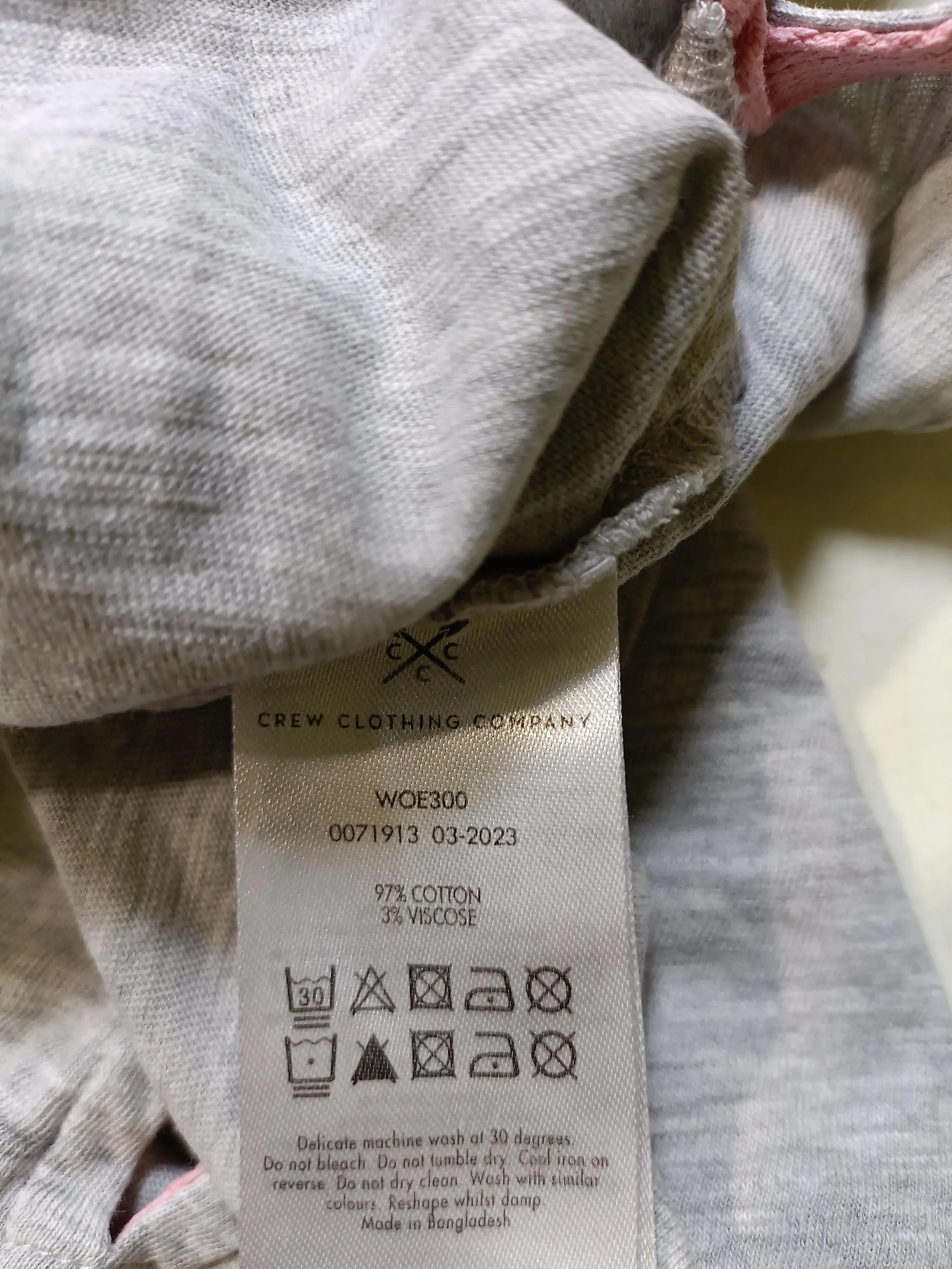 Crew Clothing Company Women's T-Shirt UK 10 Grey Cotton with Viscose Basic - Image 6