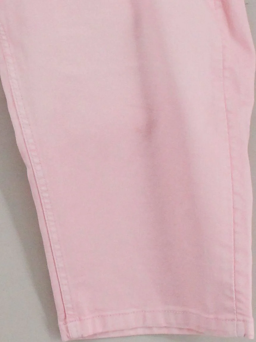 Crew Clothing Company Women's Trousers UK 16 Pink Cotton with Elastane Capri - Image 4