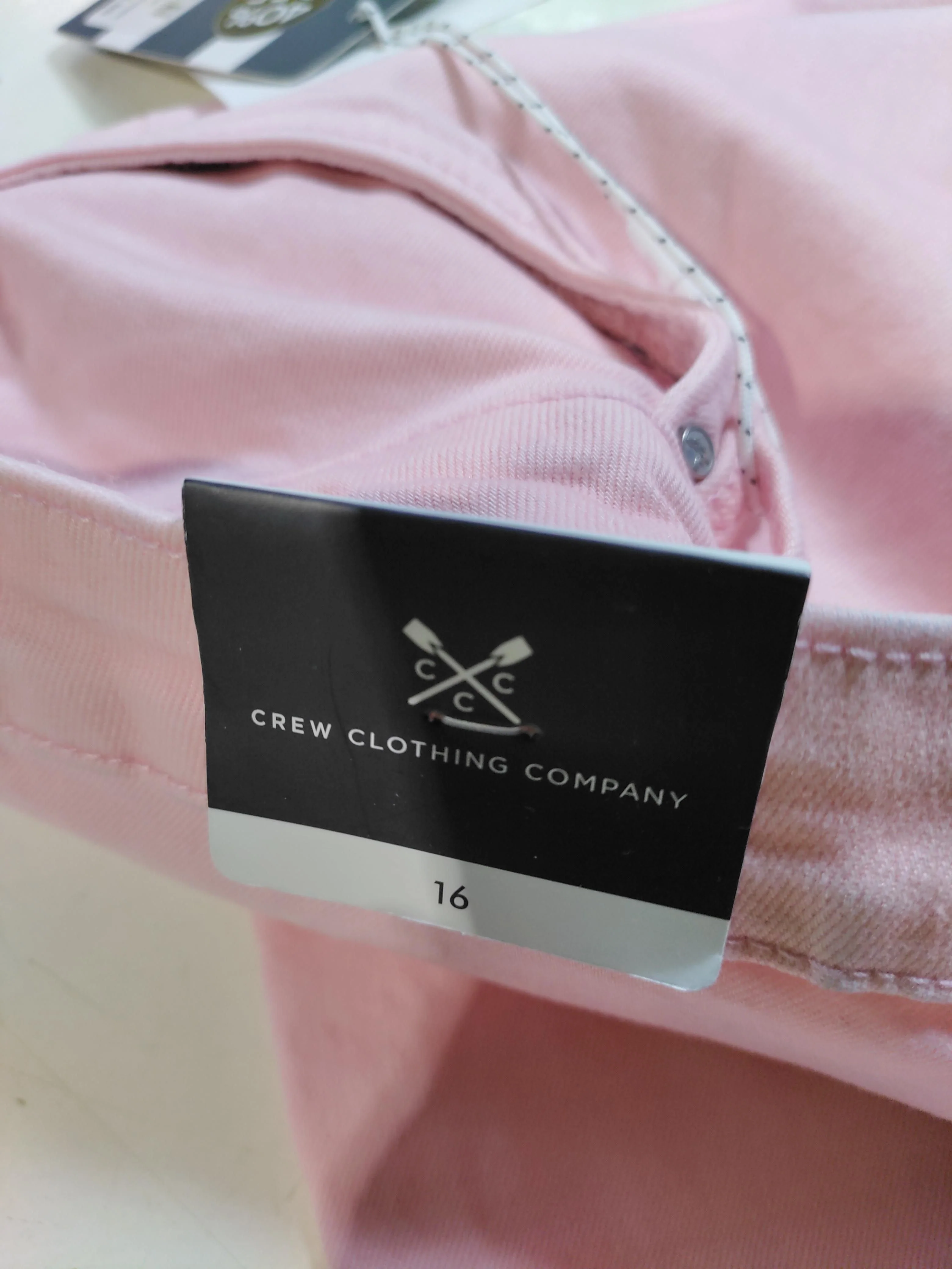 Crew Clothing Company Women's Trousers UK 16 Pink Cotton with Elastane Capri - Image 5