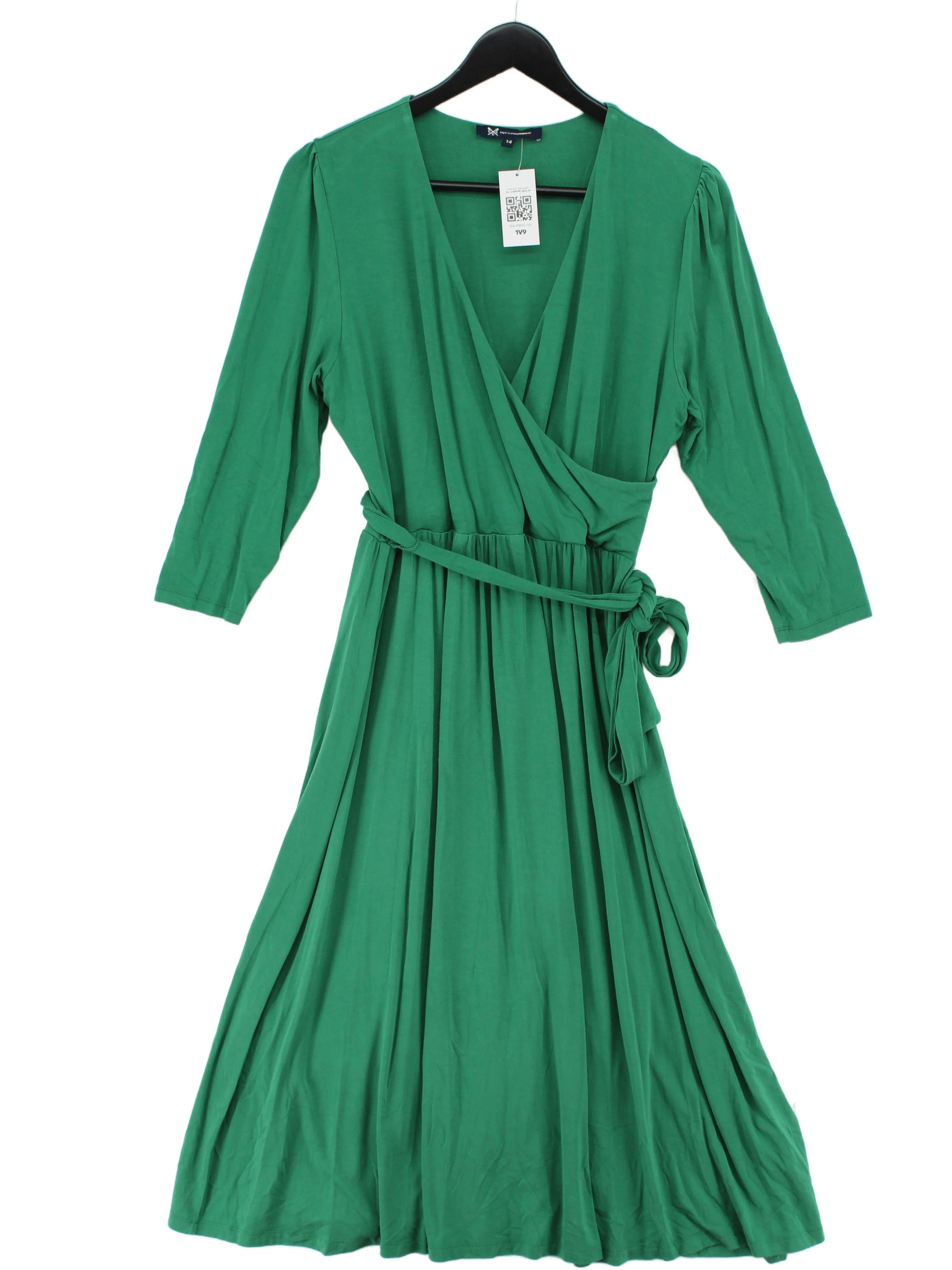 Crew Clothing Company Wrap Midi Dress UK14 in Green