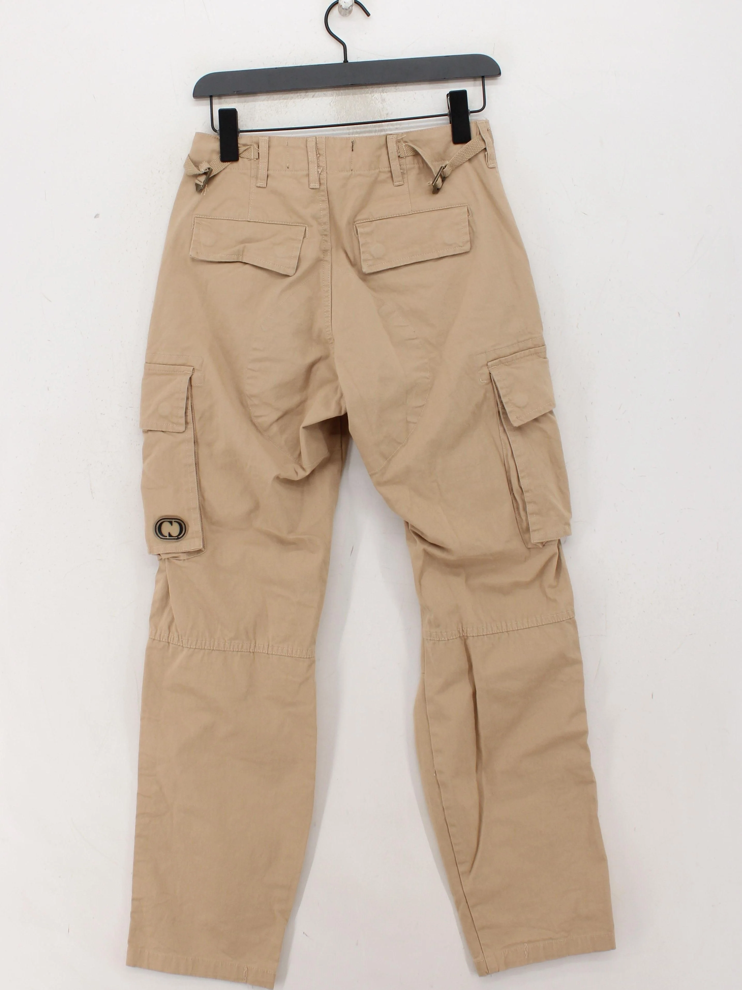 Criminal Damage Men's Trousers S Tan Cotton with Elastane Straight Cargo - Image 2