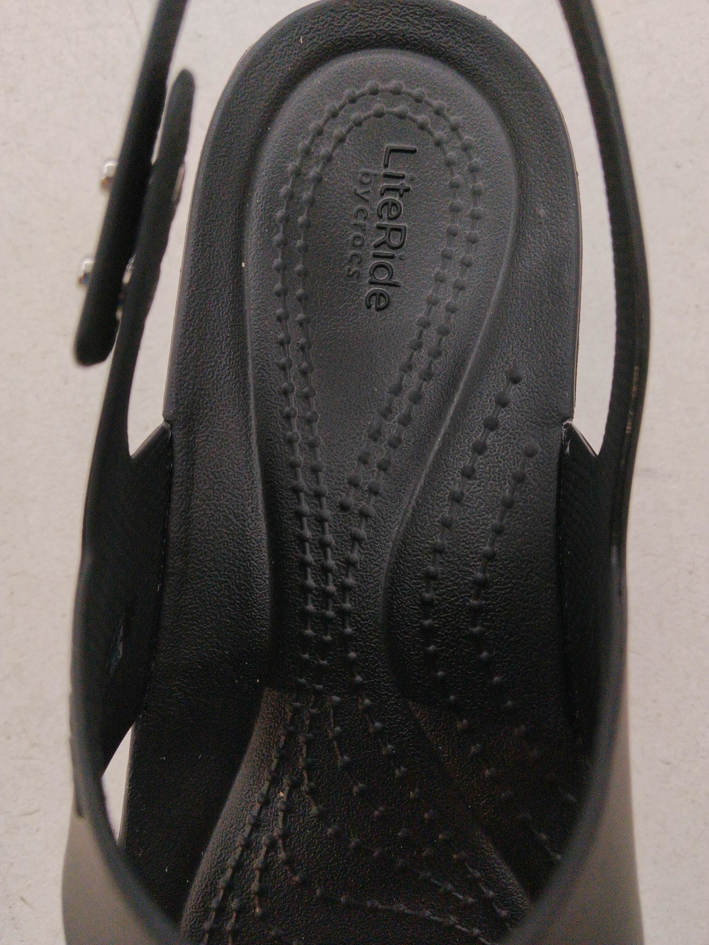 Crocs Women's Sandals UK 6 Black Other with Other Slider - Image 6