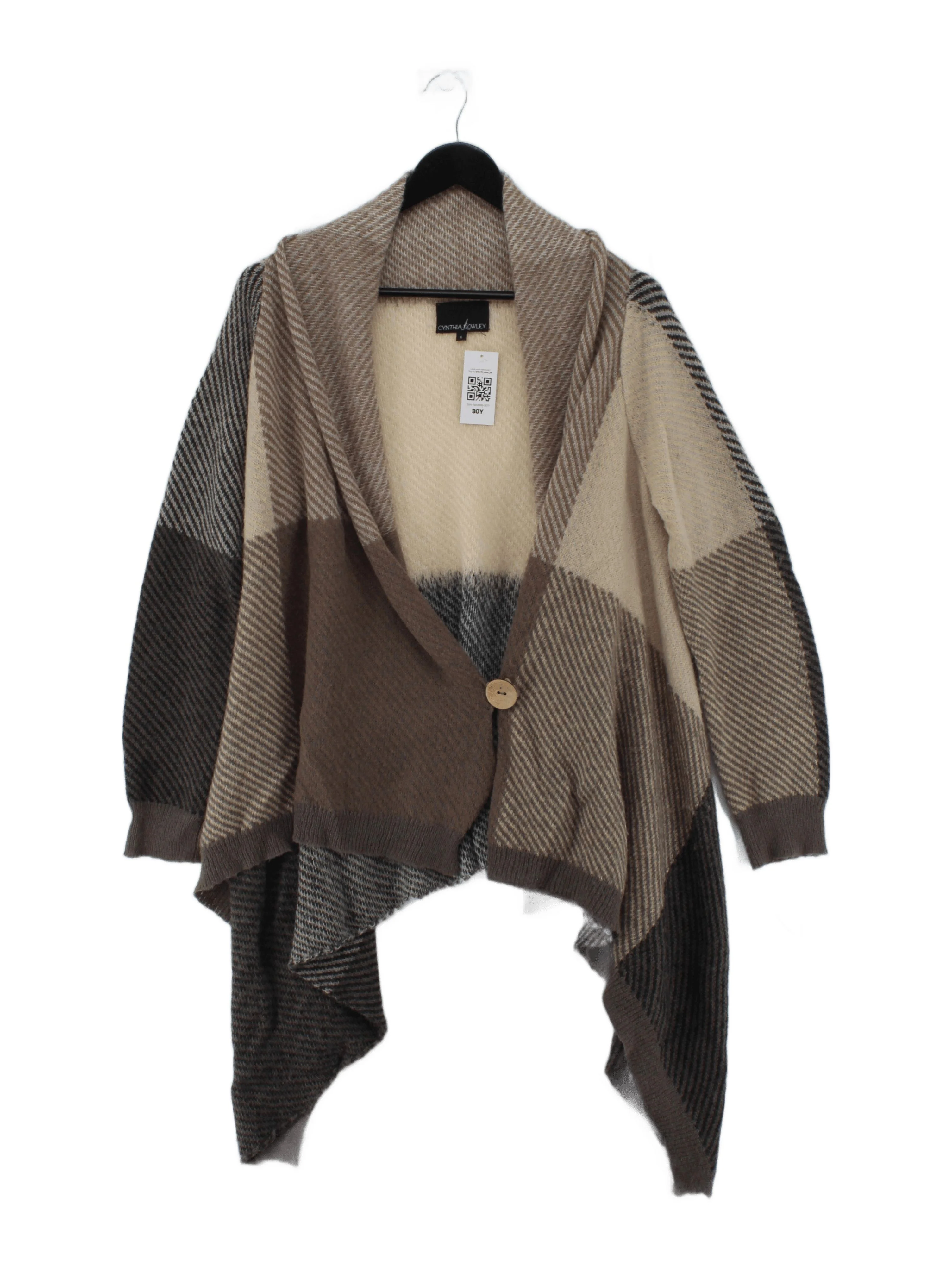 Cynthia Rowley Women's Cardigan L Multi Acrylic with Nylon, Wool Cardigan