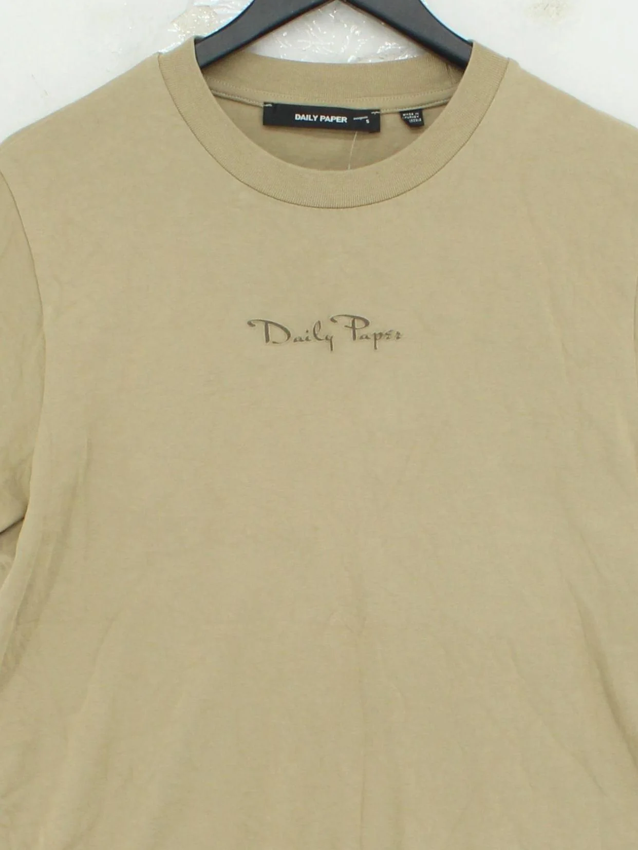 Daily Paper Men's T-Shirt S Tan 100% Cotton Basic - Image 3