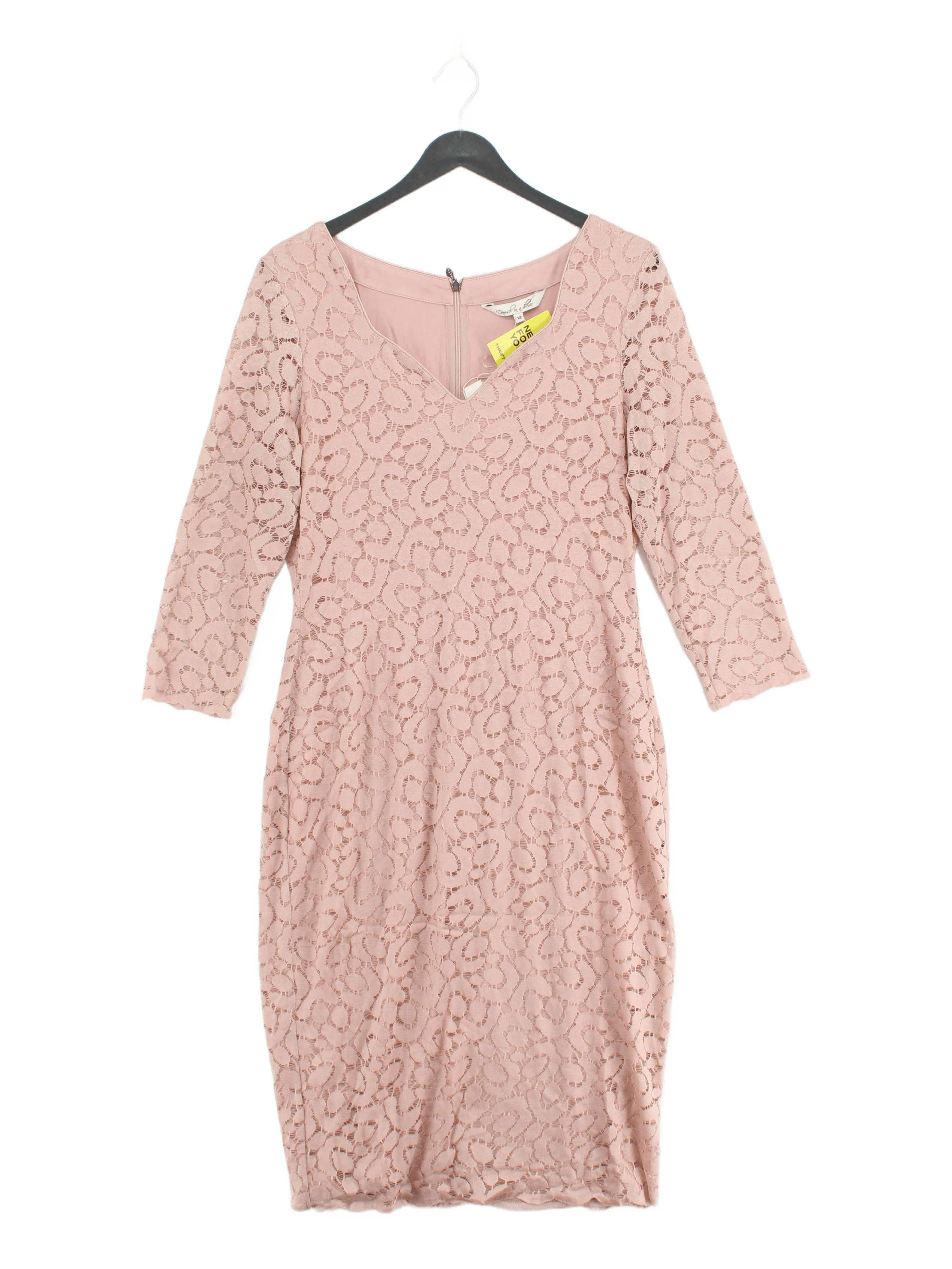 Damsel in a Dress Bodycon Midi Dress UK14 in Pink