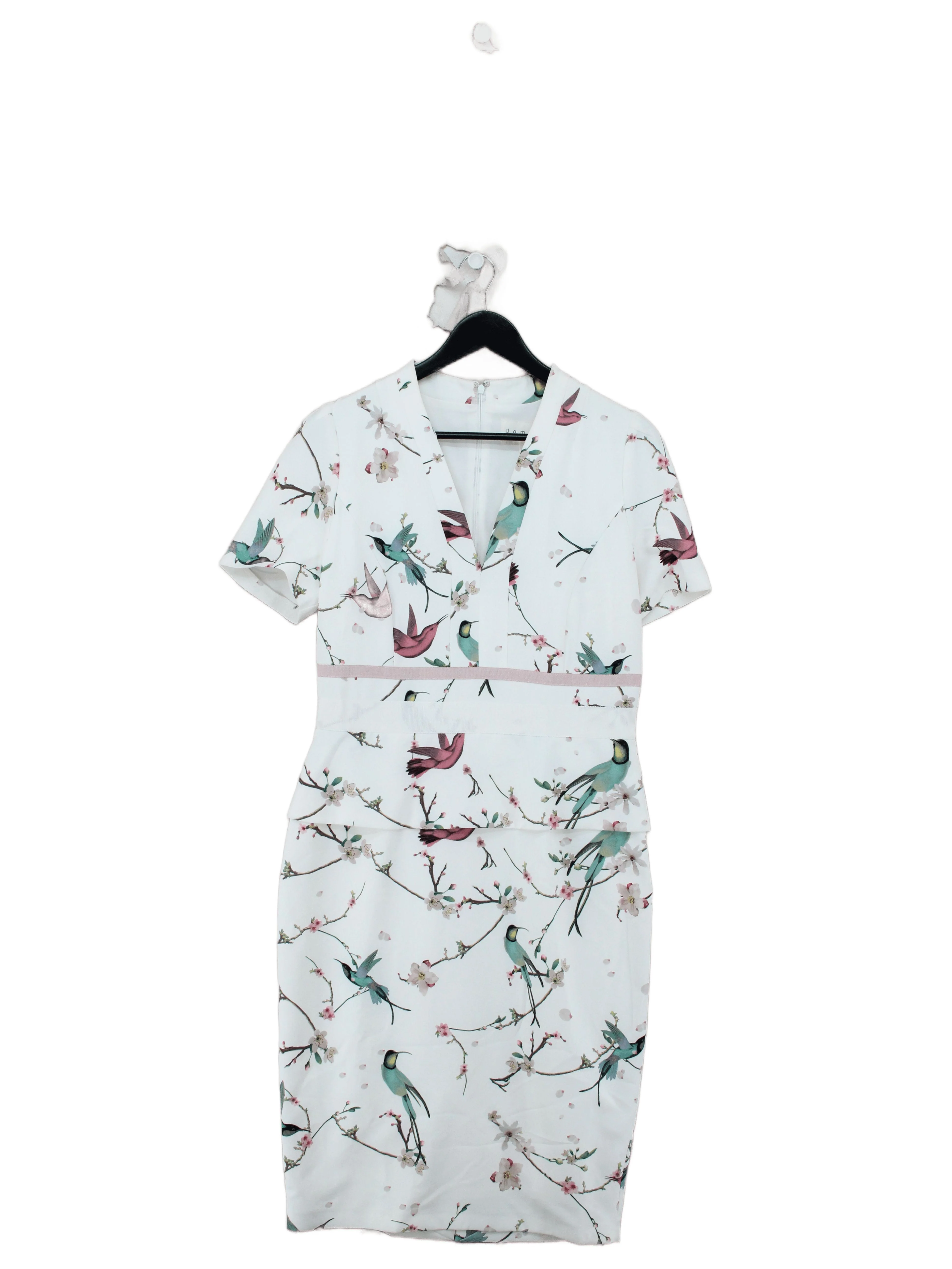 Damsel in a Dress Bodycon Midi Dress UK14 in White