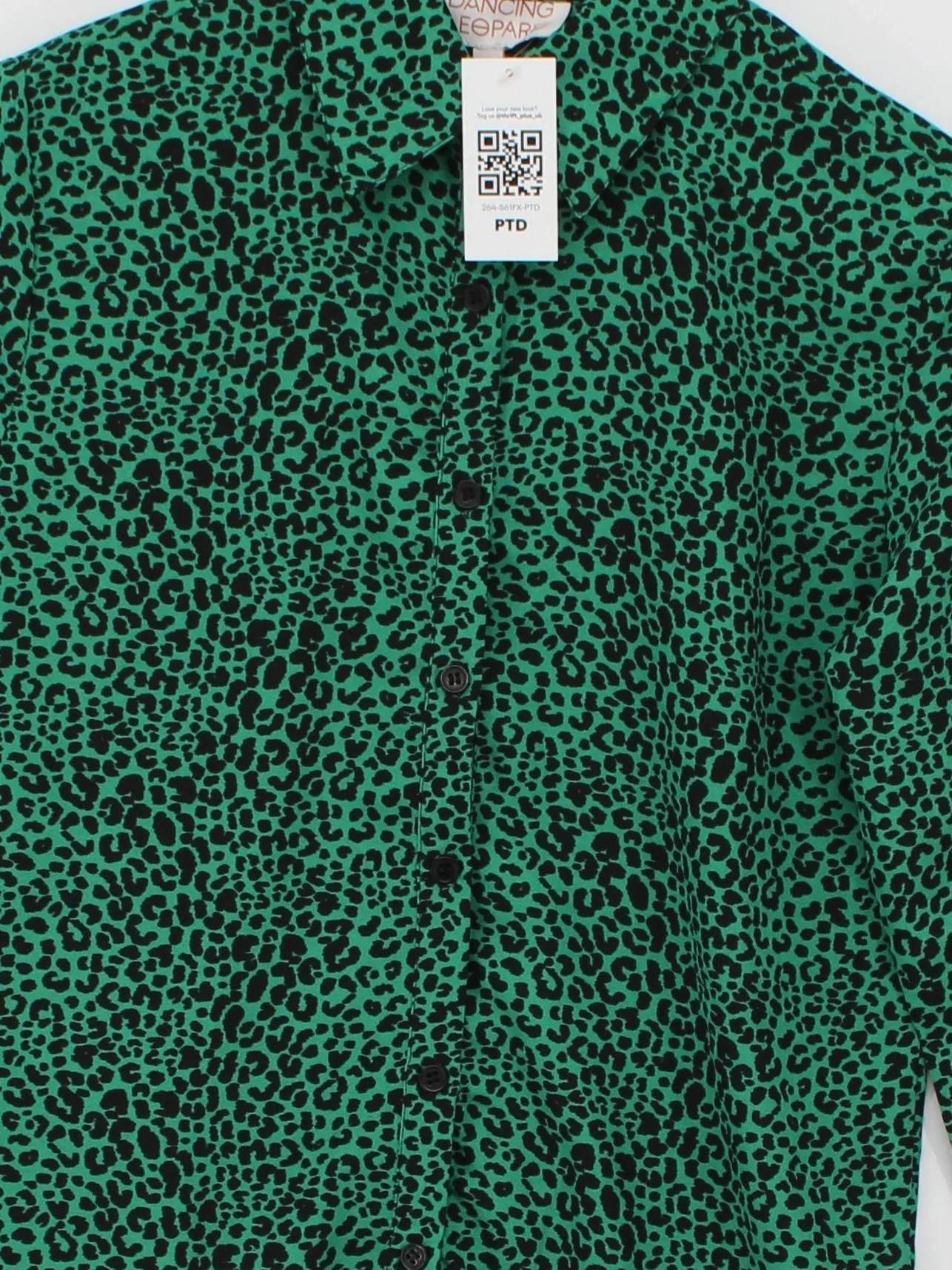 Dancing Leopard Women's Shirt UK 8 Green 100% Polyester Basic - Image 3