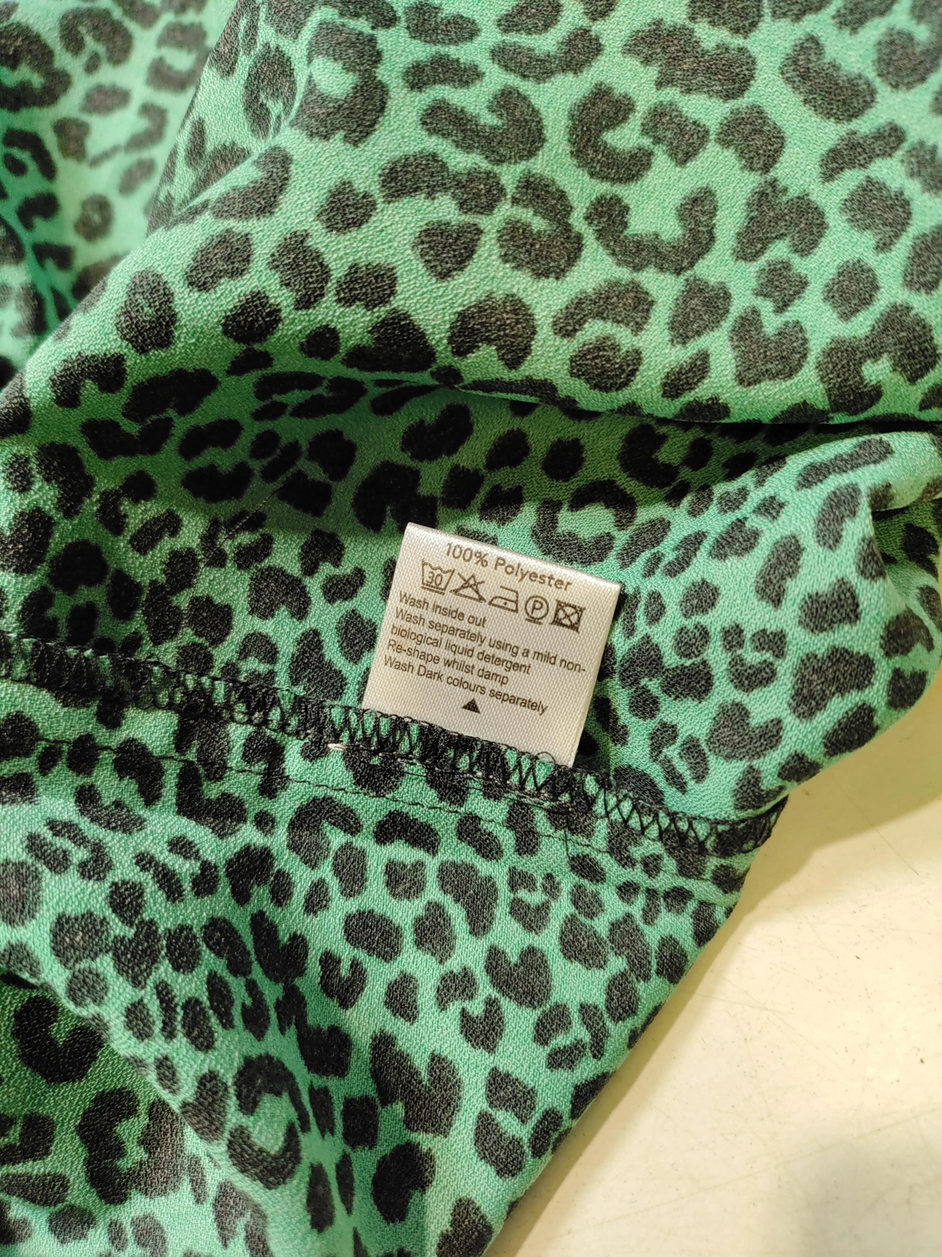 Dancing Leopard Women's Shirt UK 8 Green 100% Polyester Basic - Image 6