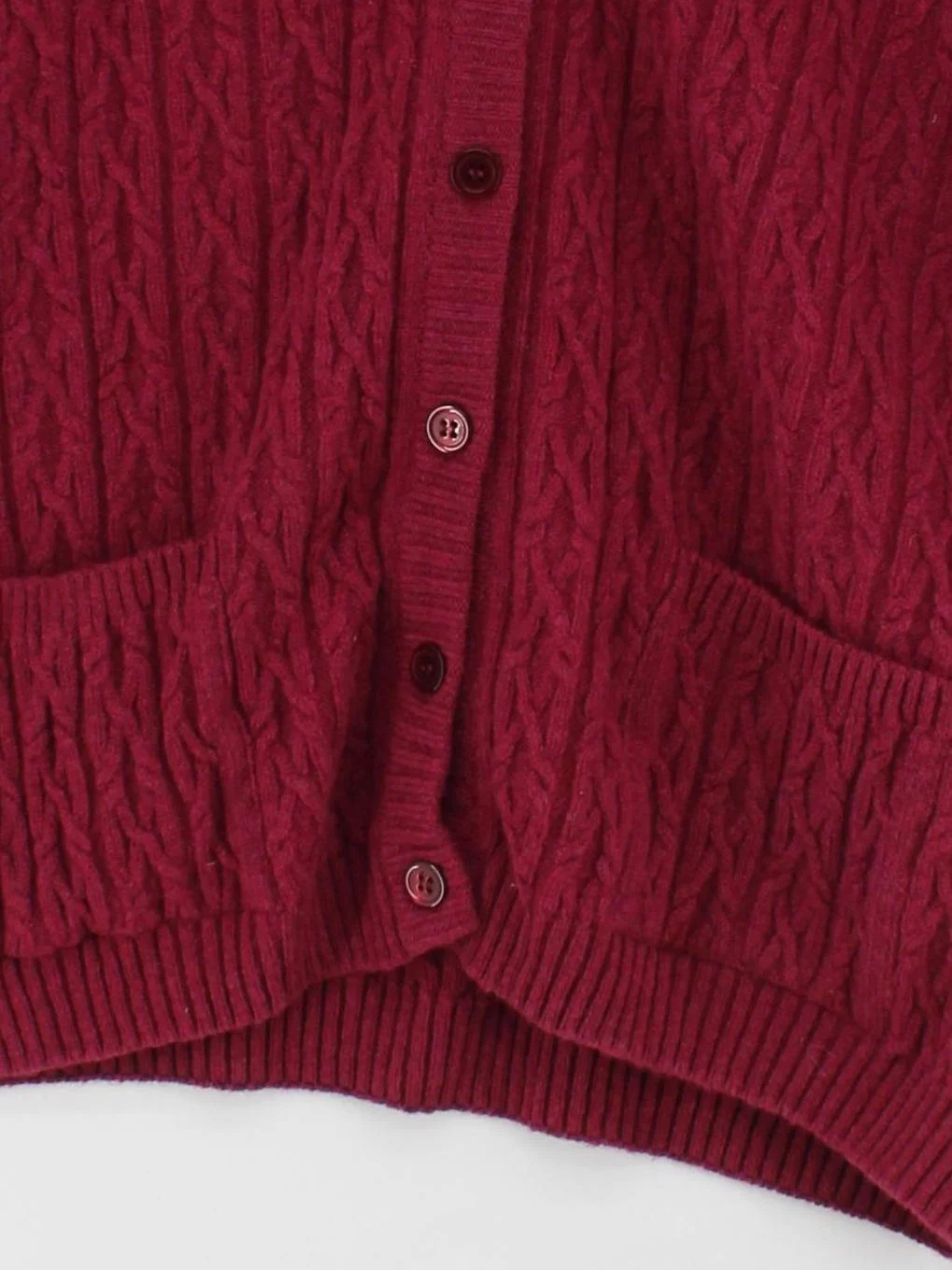 David Nieper Women's Cardigan UK 22 Red 100% Wool V-Neck Cardigan - Image 4