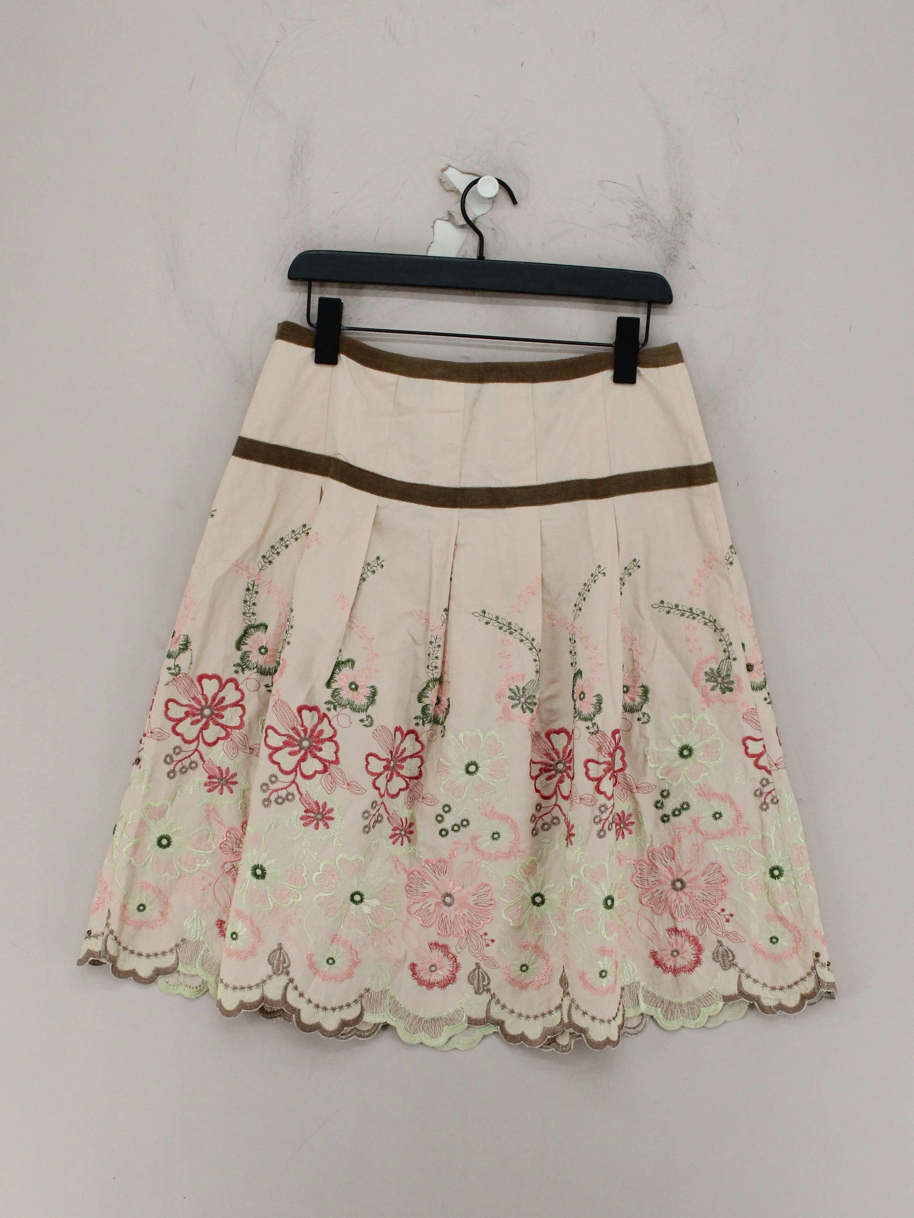 DAY Birger Et Mikkelsen Women's Midi Skirt UK 12 Cream 100% Cotton A-Line - Image 2