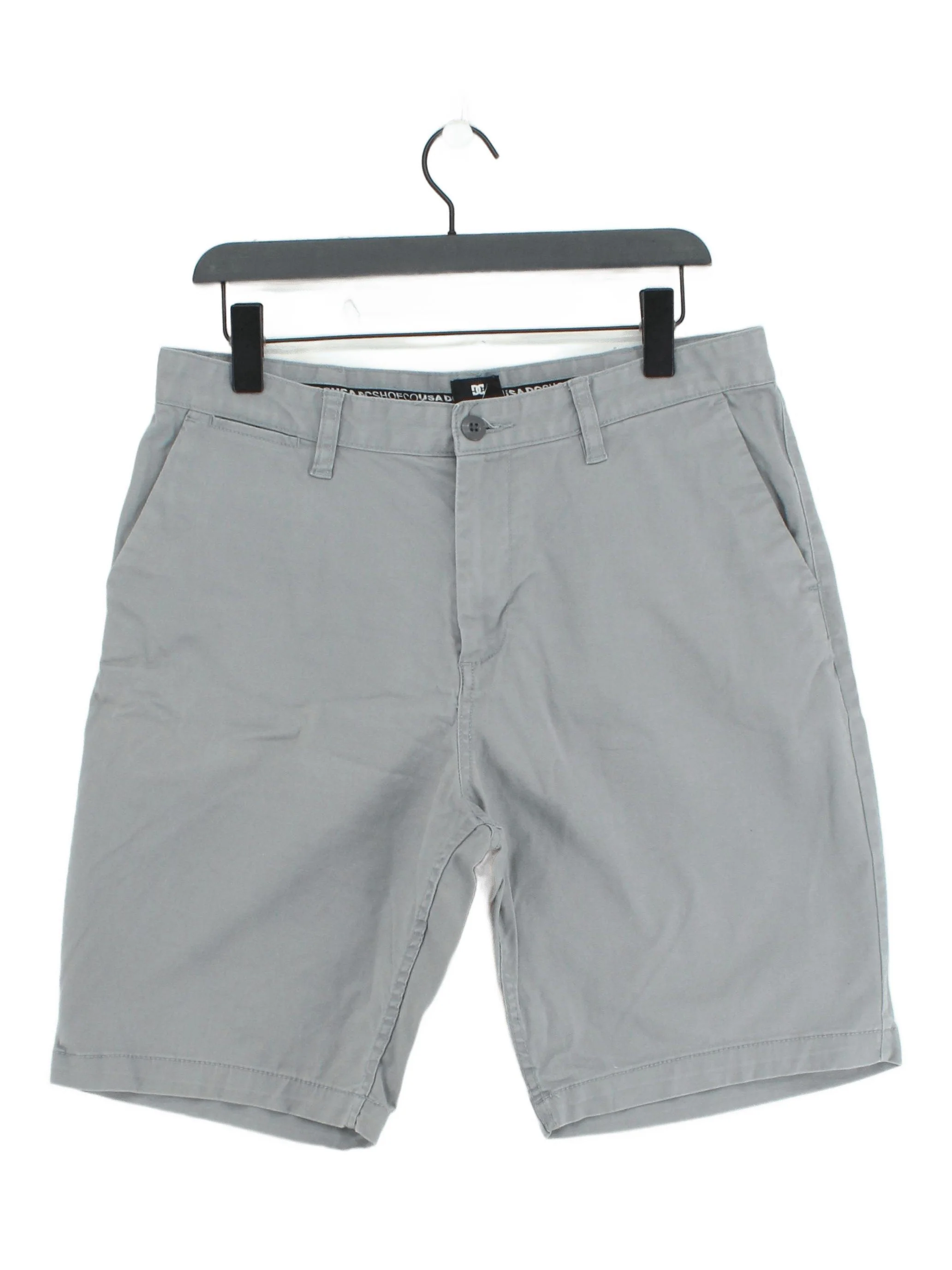 DC Men's Shorts W 33 in Grey Cotton with Elastane Chino