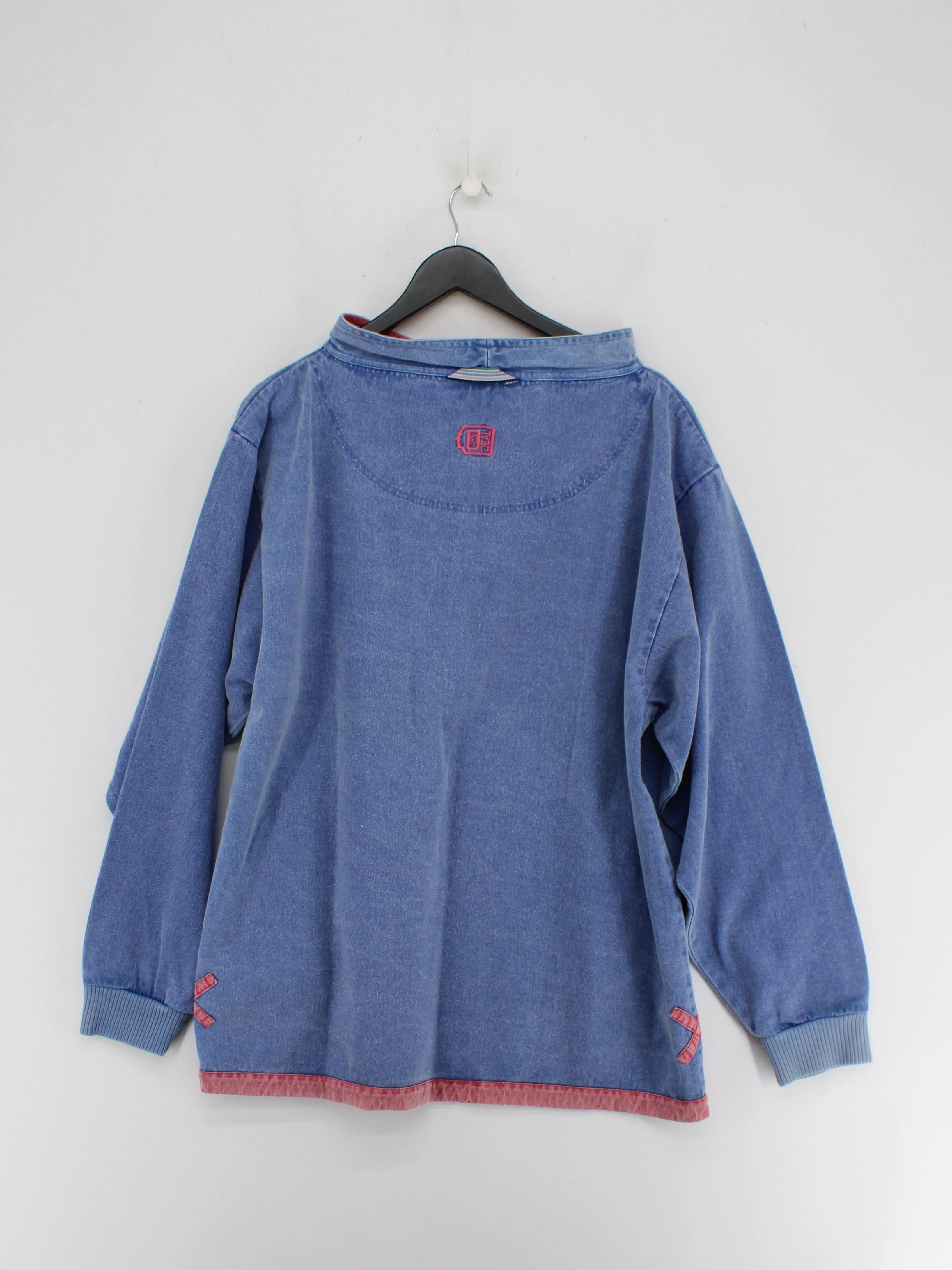 Deal Men's Hoodie L Blue 100% Cotton Pullover - Image 2