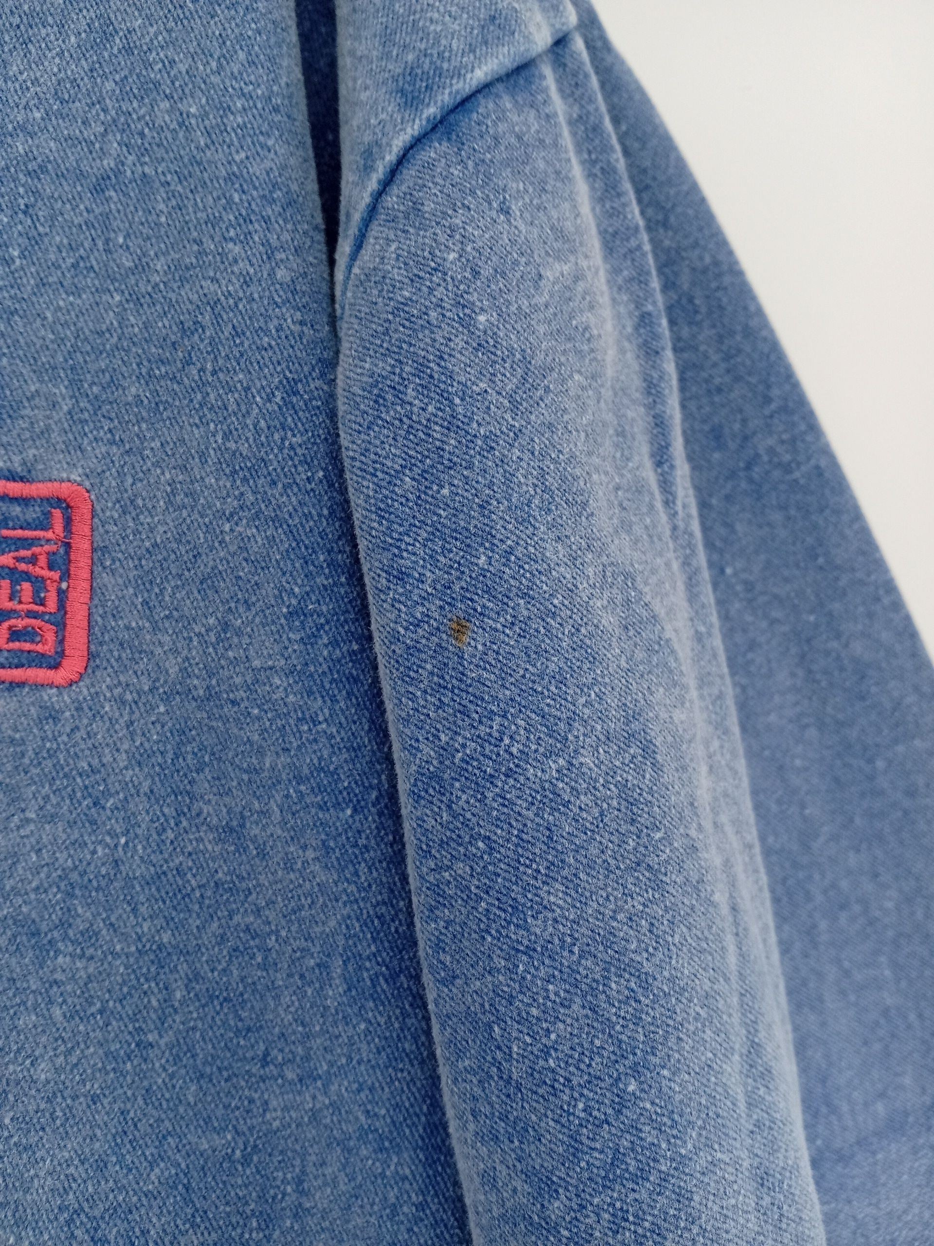 Deal Men's Hoodie L Blue 100% Cotton Pullover - Image 6