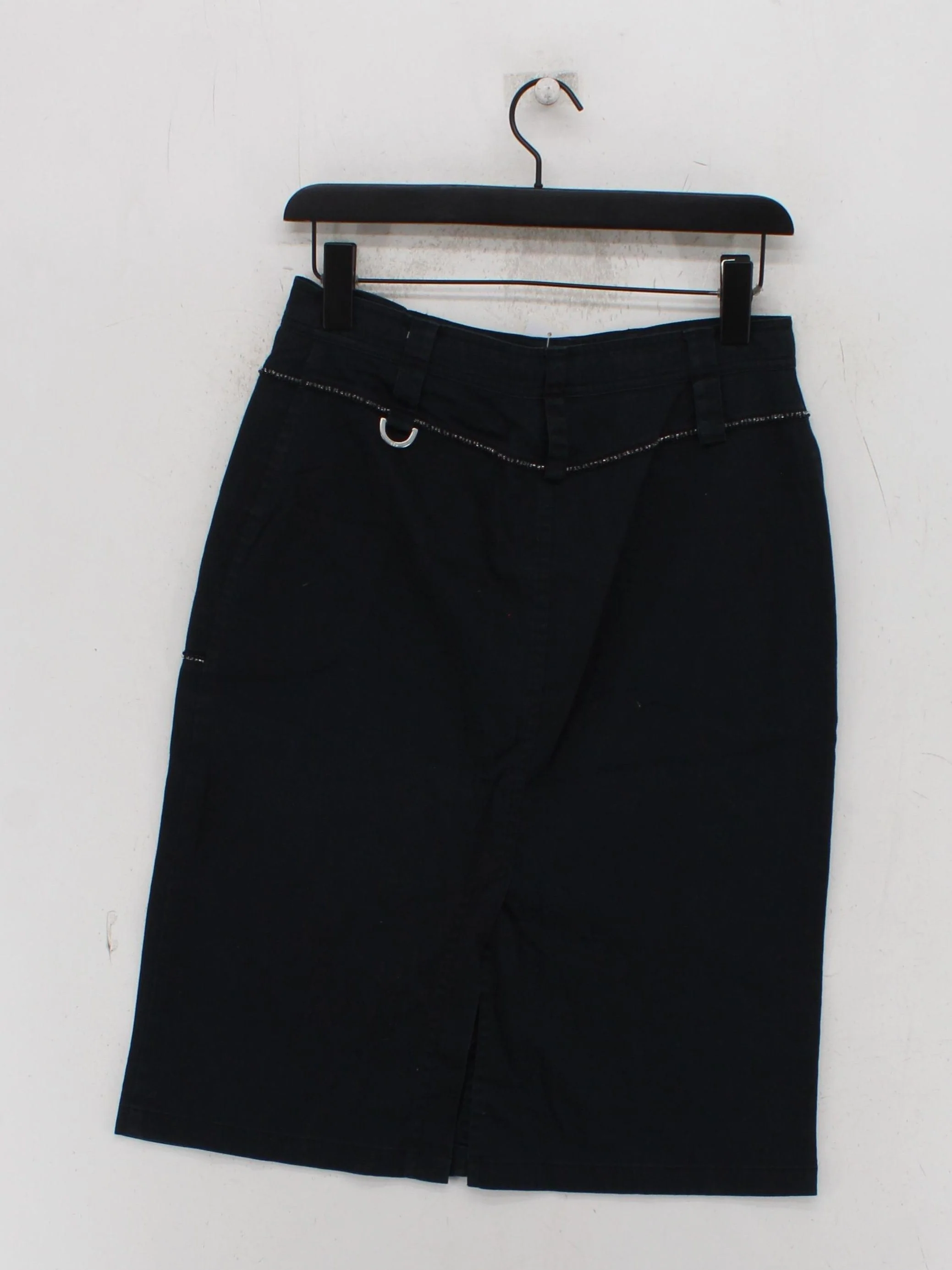 Diana Gallesi Women's Midi Skirt W 28 in Black 100% Other Midi Straight & Pencil - Image 2
