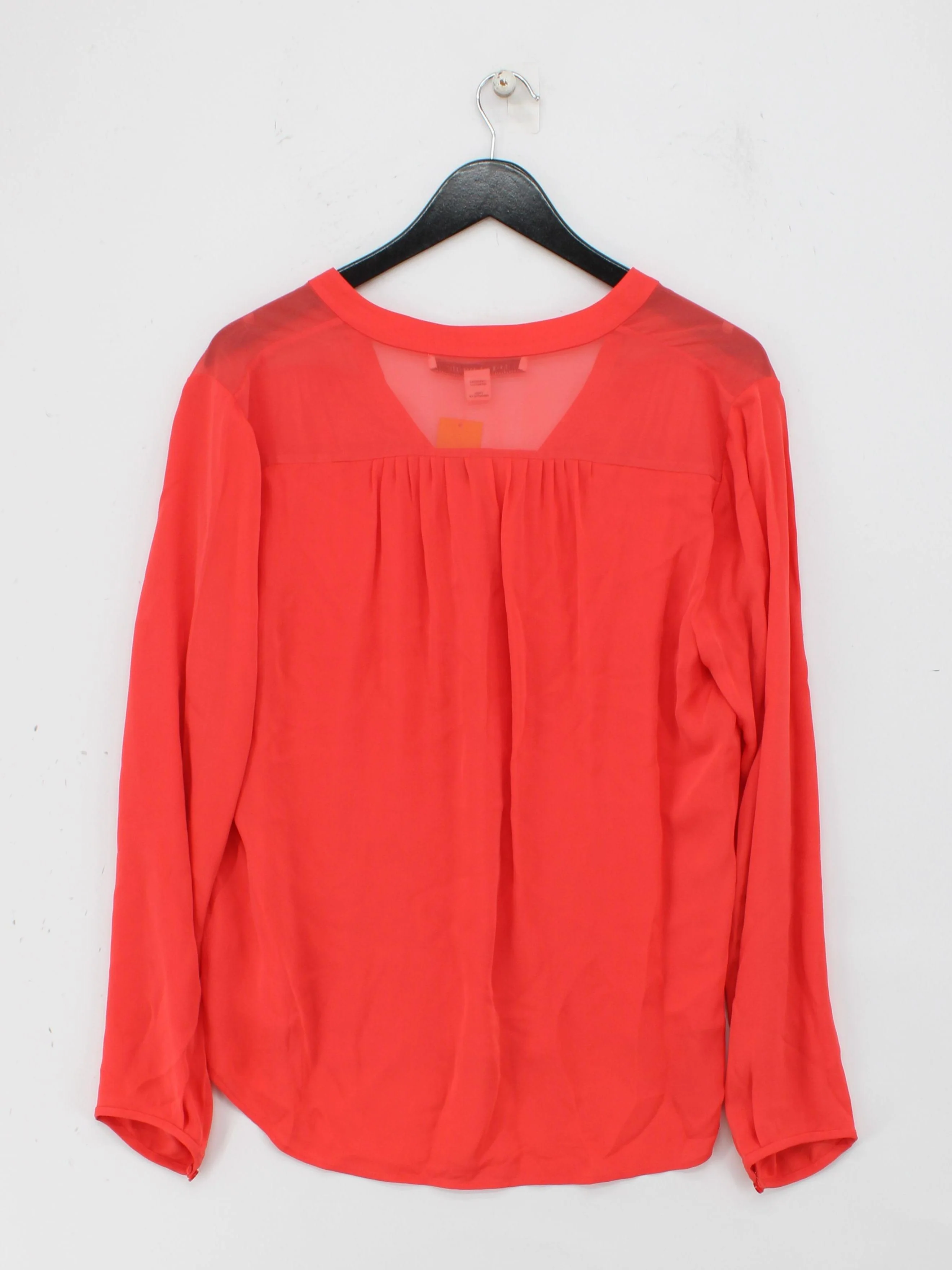 Diane Von Furstenberg Women's Blouse UK 16 Red Silk with Polyester Basic - Image 2