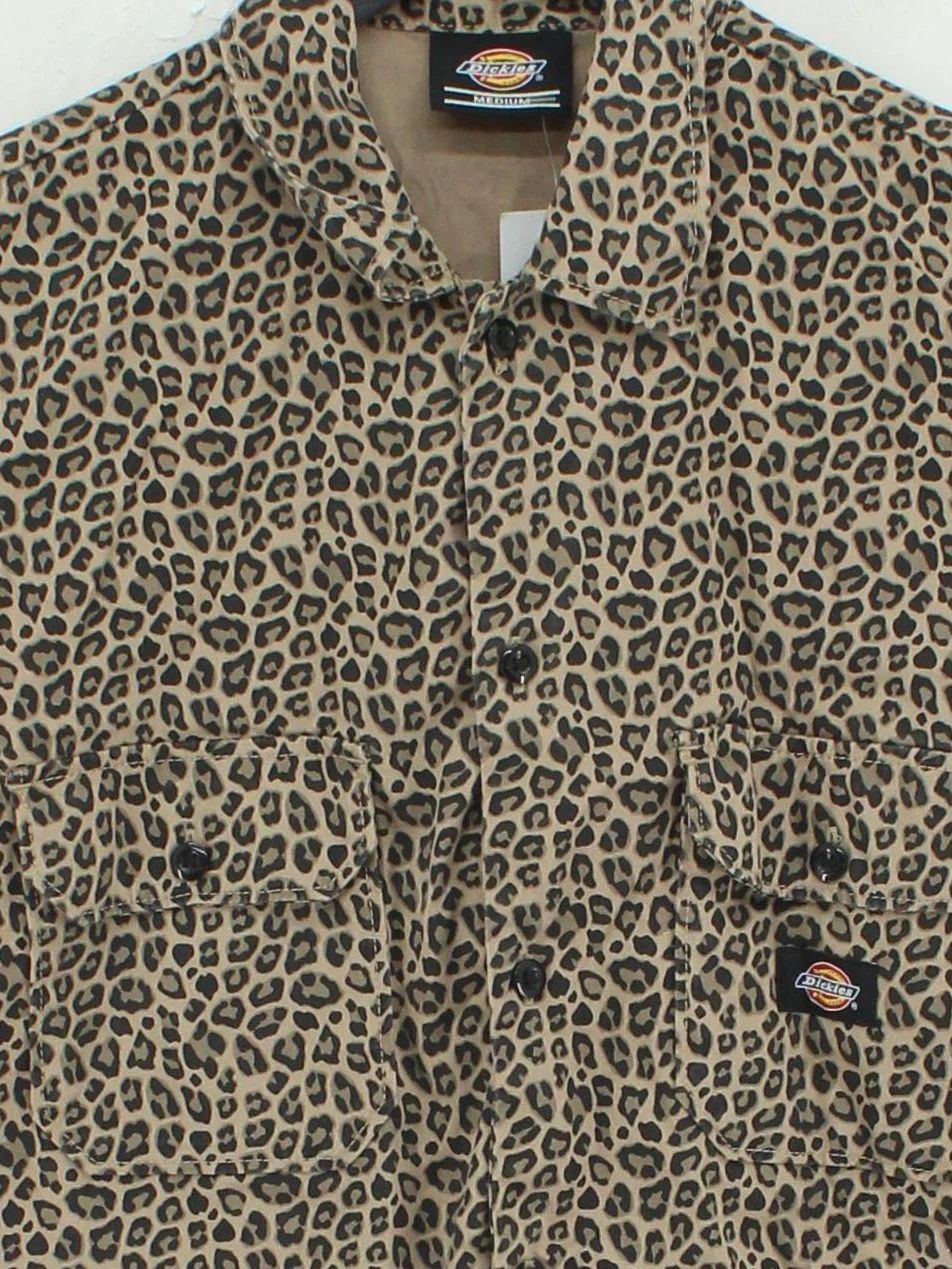 Dickies Men's Shirt M Tan Animal Print 100% Cotton Basic - Image 3