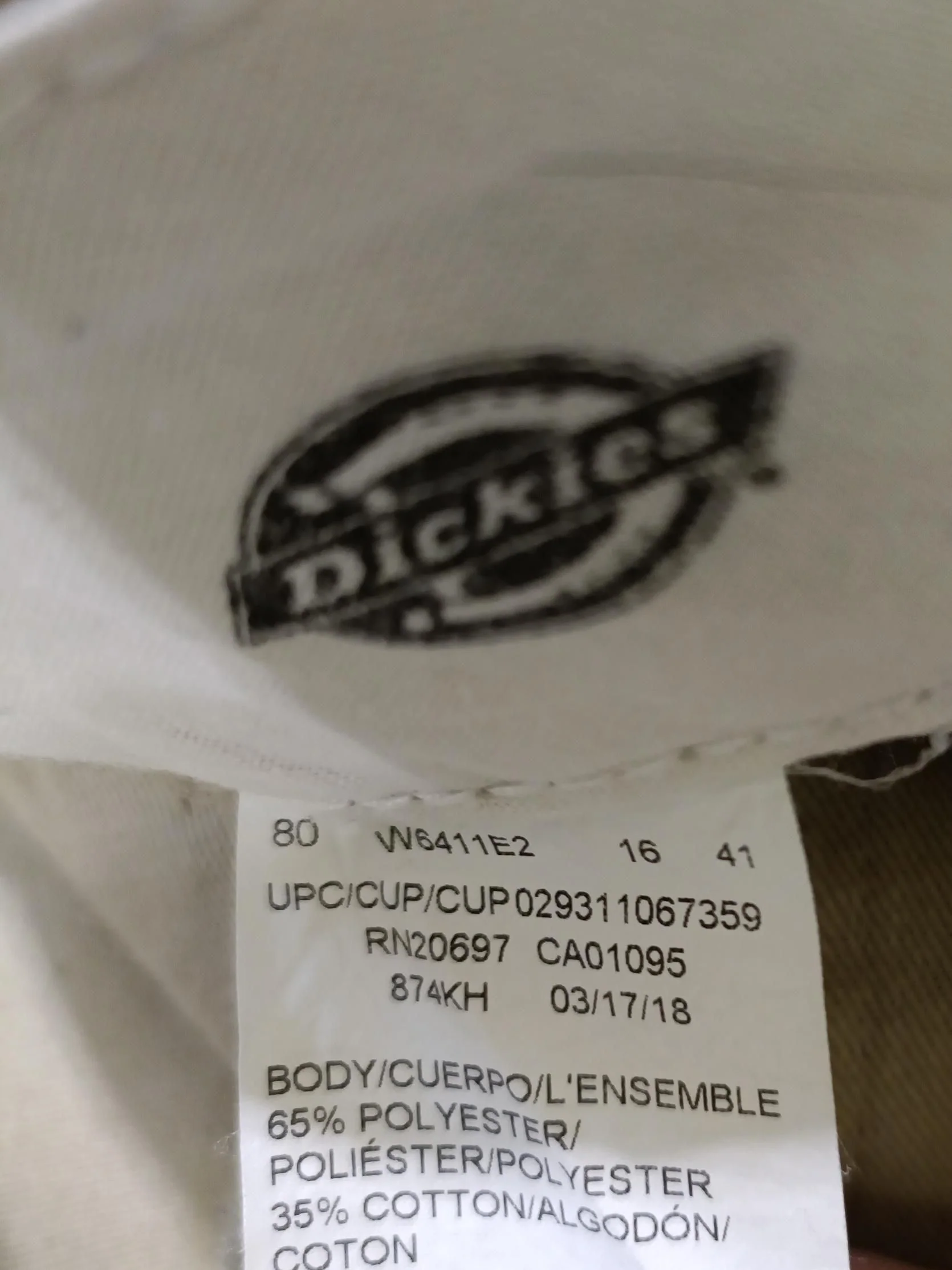 Dickies Men's Trousers W 32 in; L 30 in Tan Polyester with Cotton Straight Chino - Image 7