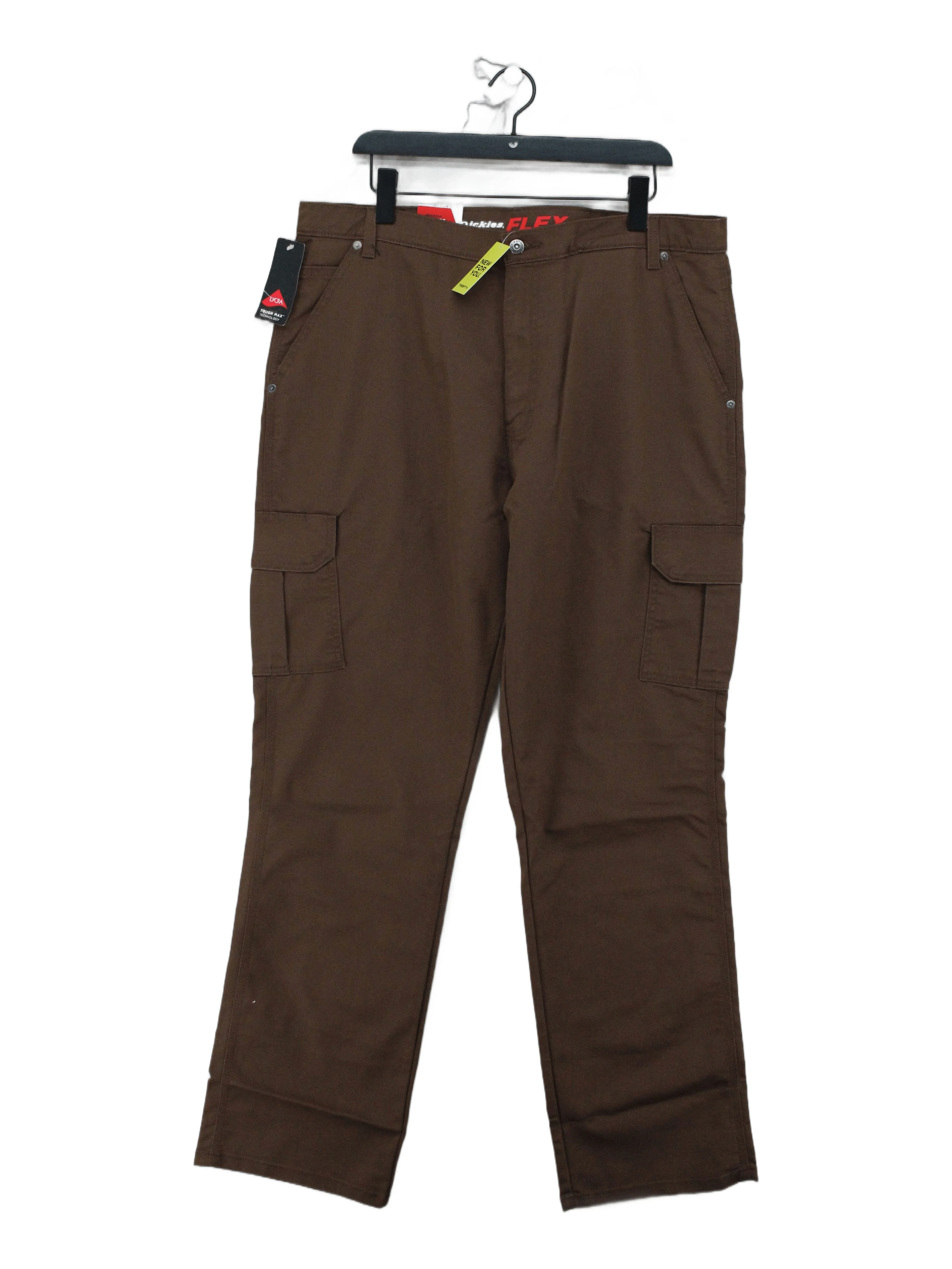 Dickies Men's Trousers W 38 in Brown Cotton with Polyester, Elastane Cargo